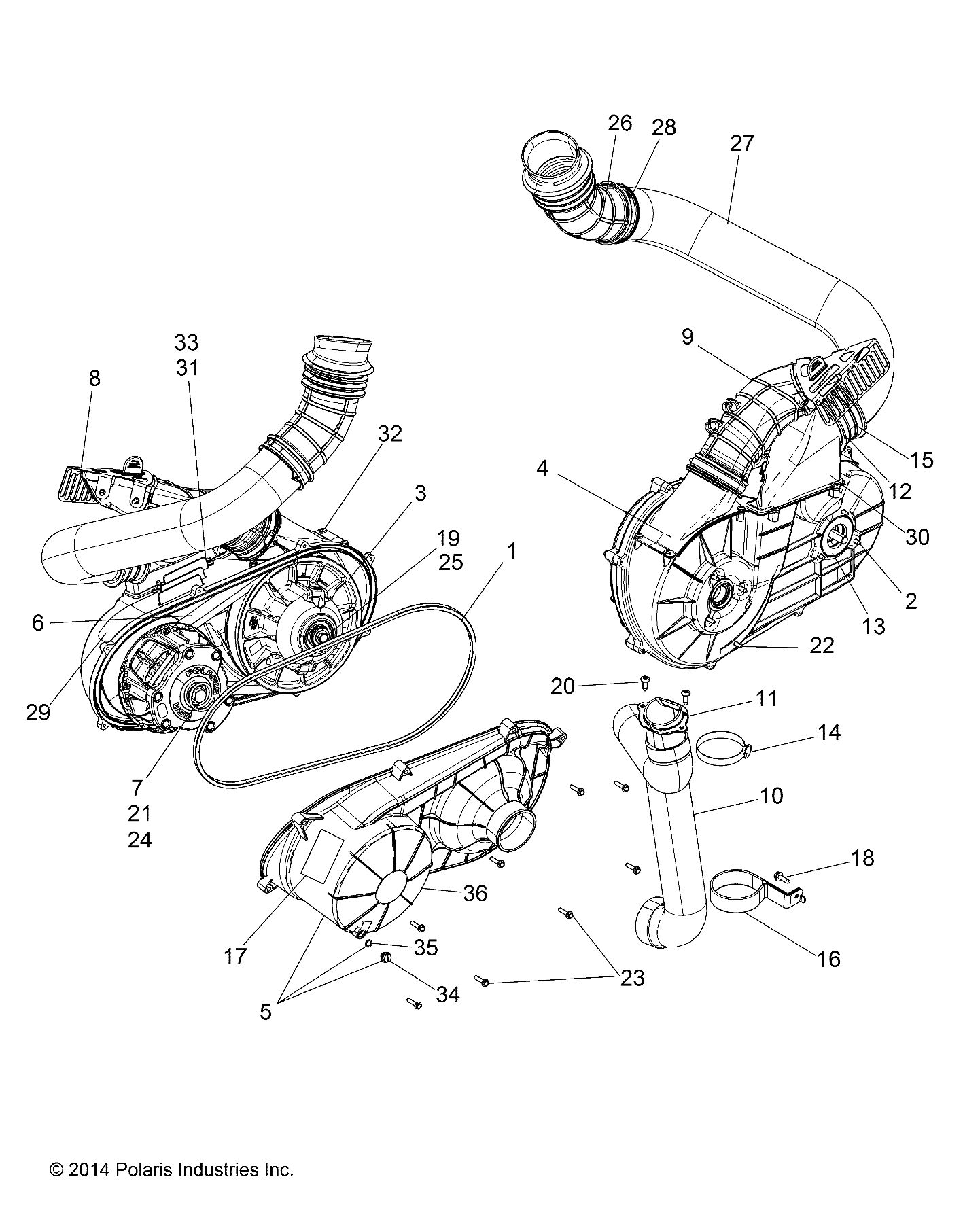 Foto diagrama Polaris que contem a peça 5415385