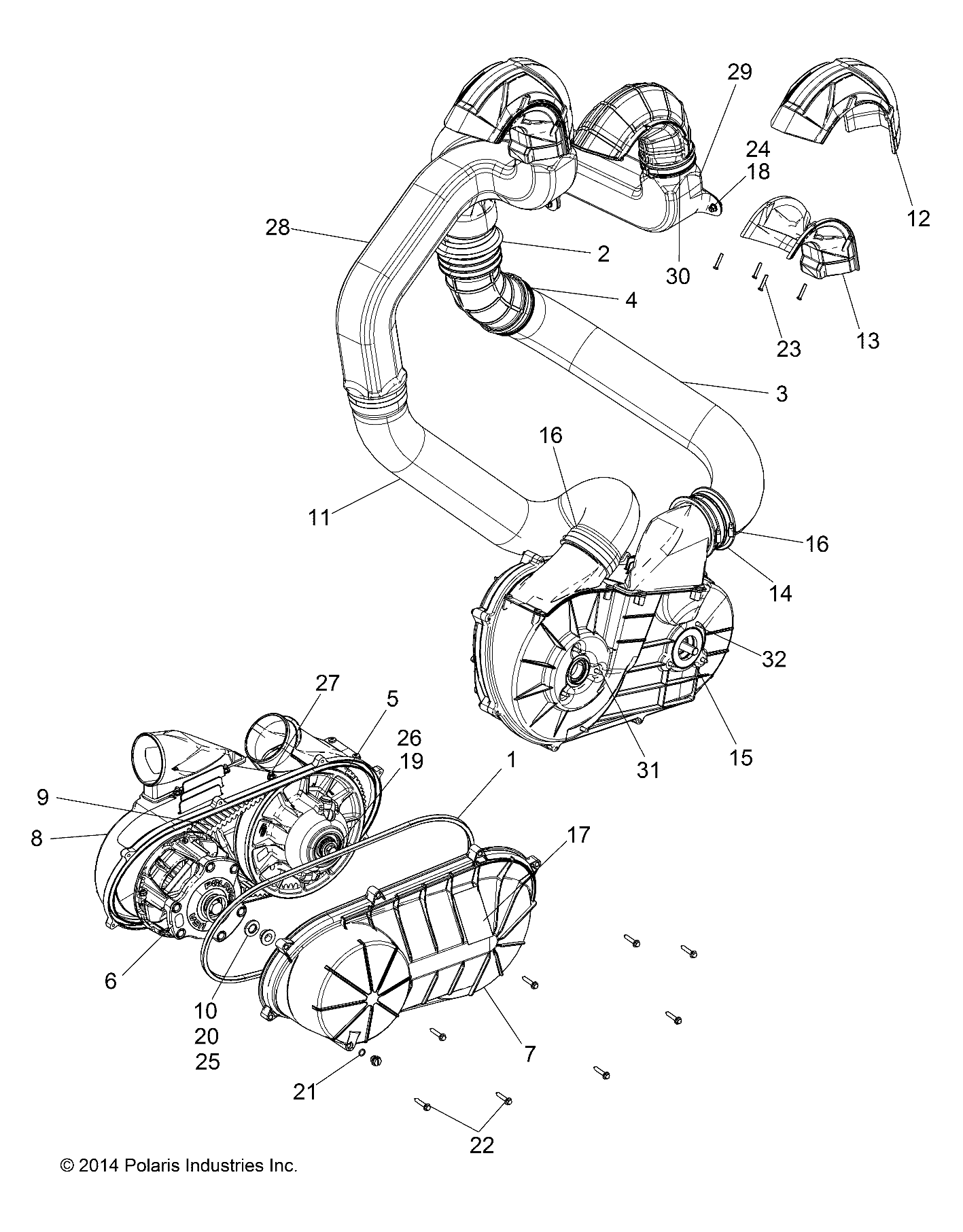 Part Number : 5451474 CLUTCH INTAKE DUCT