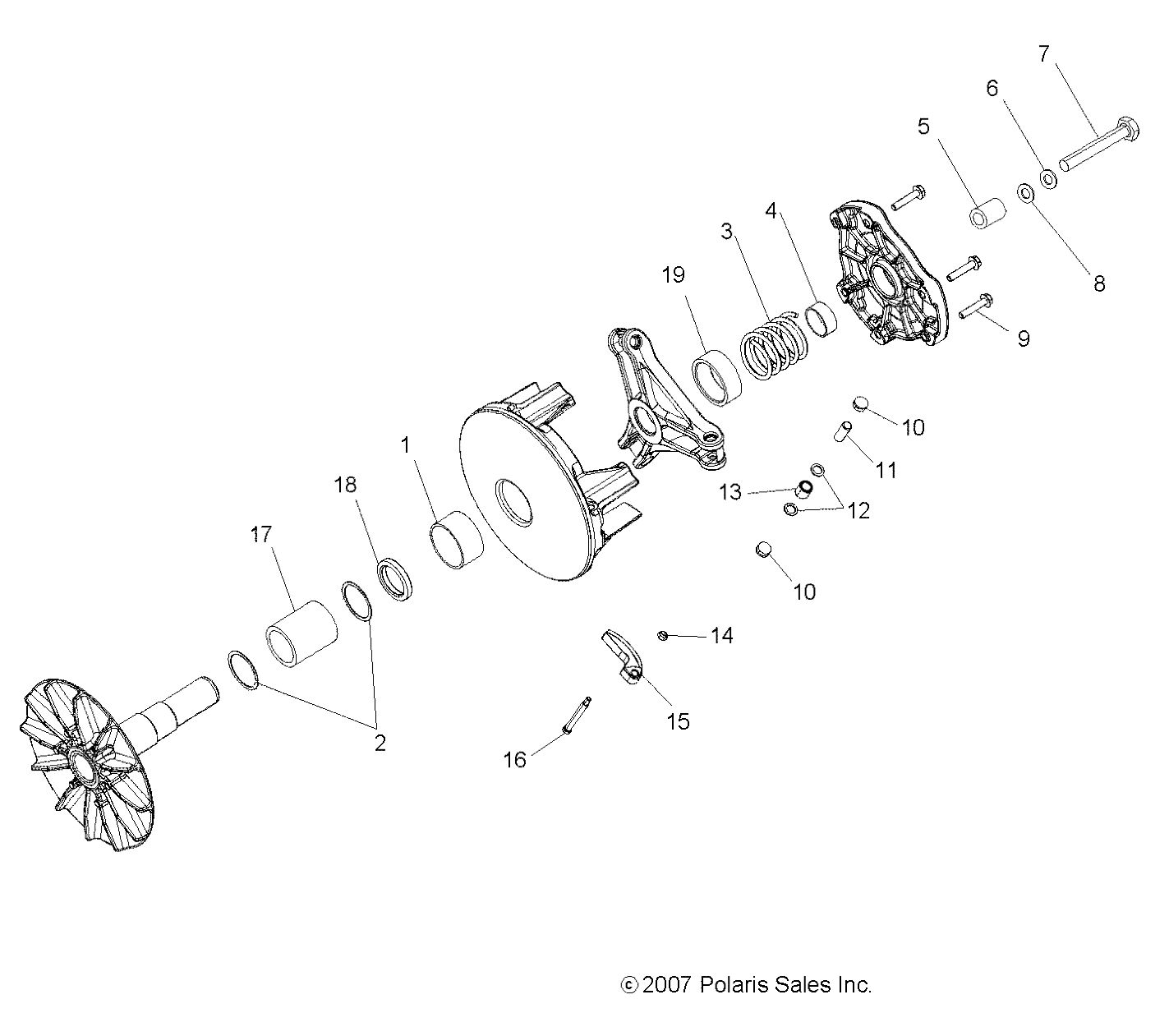 Foto diagrama Polaris que contem a peça 5437199