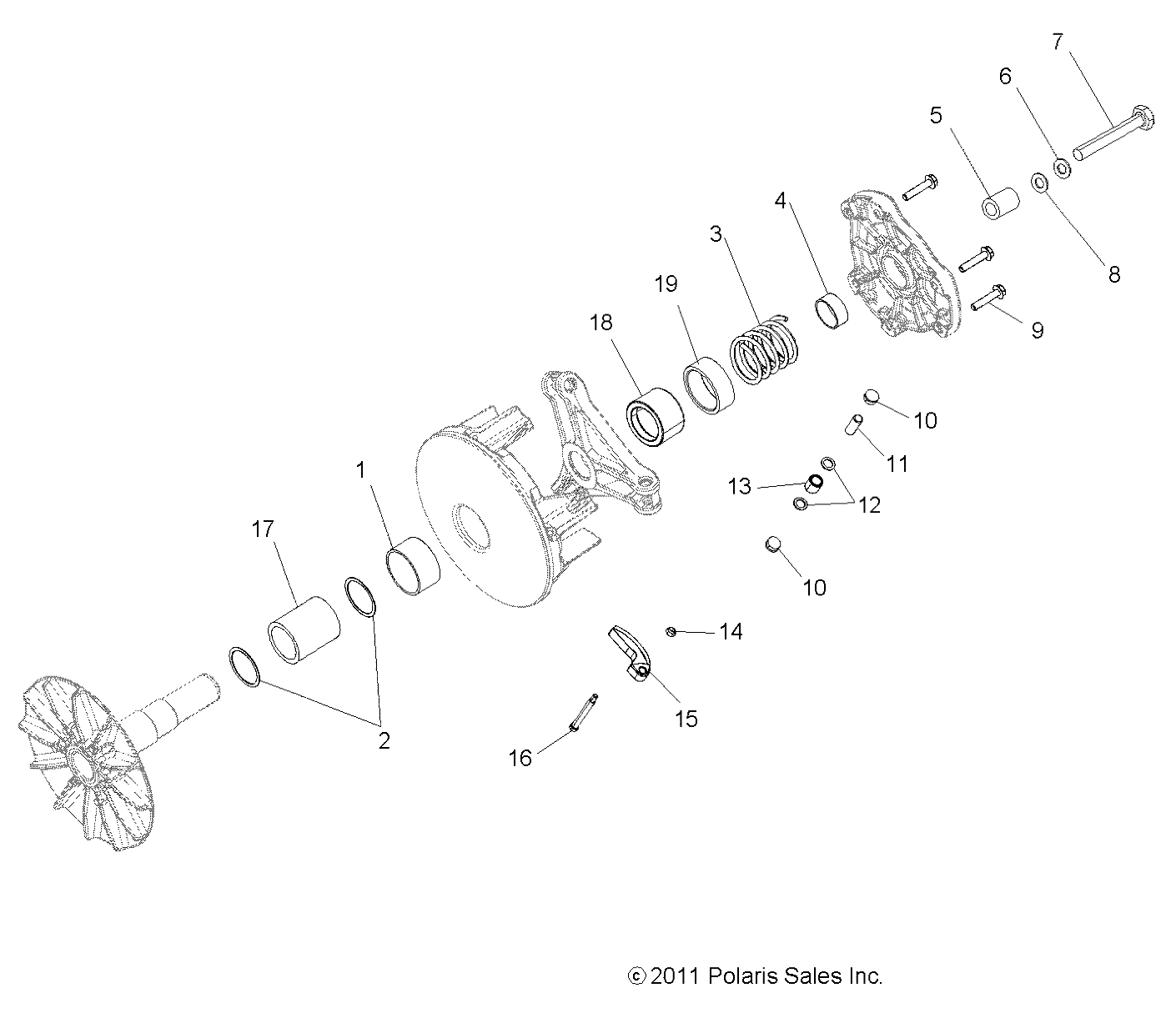 Foto diagrama Polaris que contem a peça 7043199