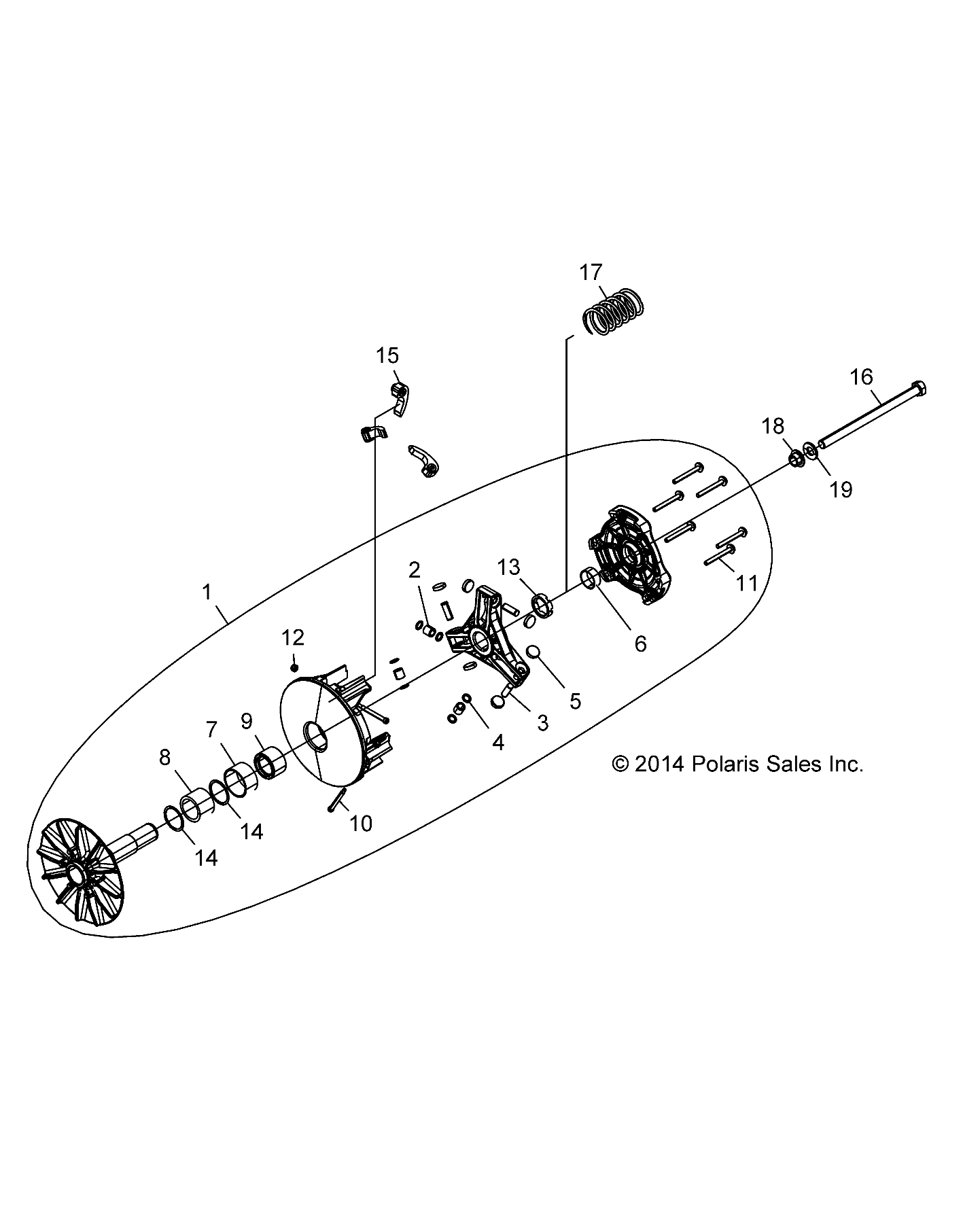 Foto diagrama Polaris que contem a peça 1322982