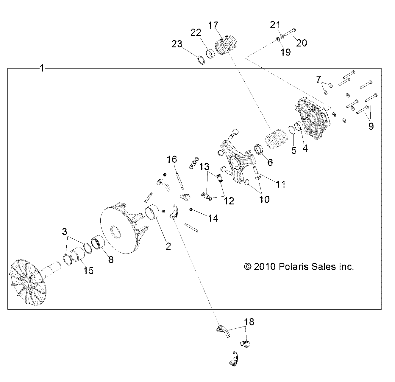 Foto diagrama Polaris que contem a peça 1322971