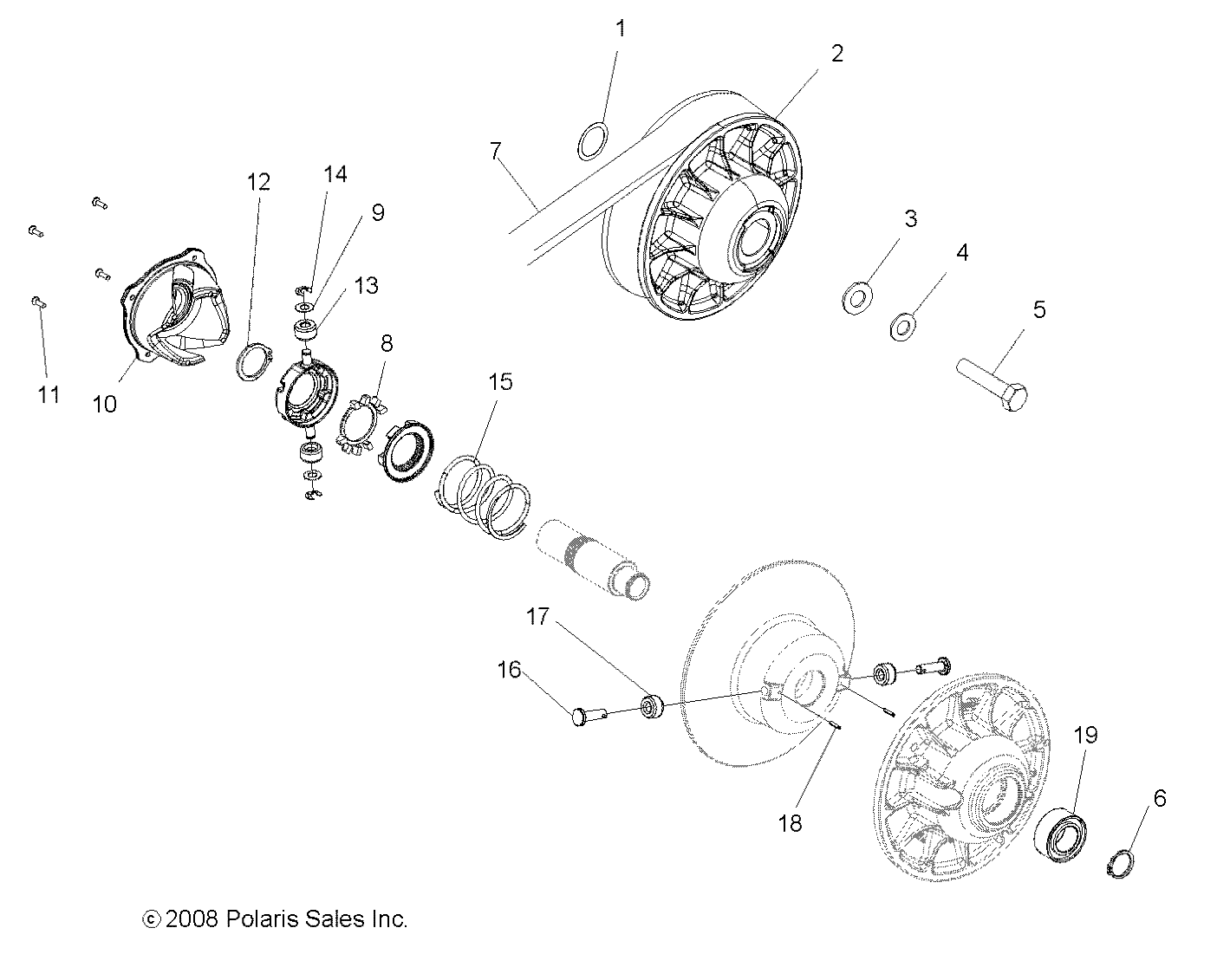 Foto diagrama Polaris que contem a peça 3211130