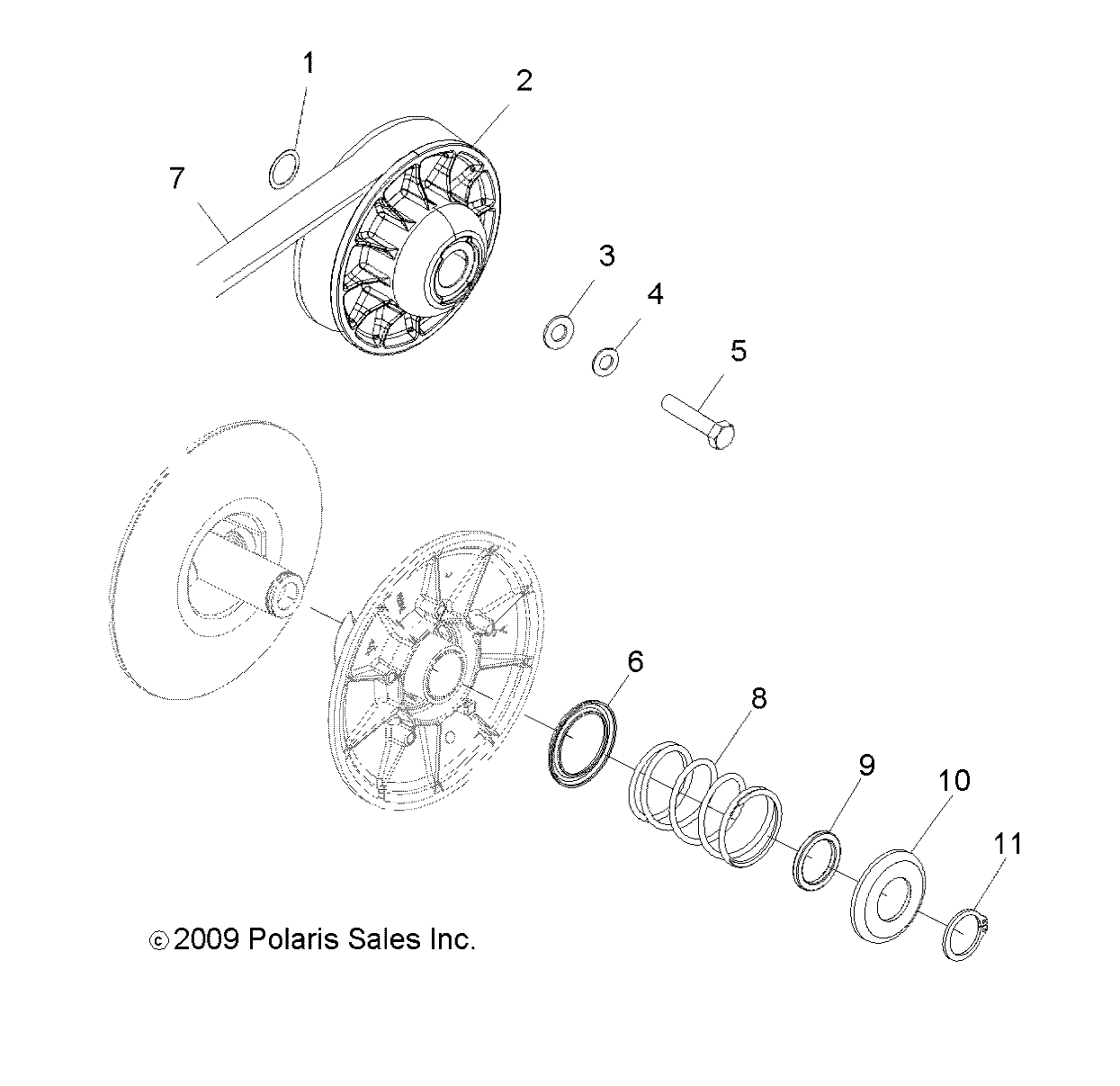 Foto diagrama Polaris que contem a peça 1322875