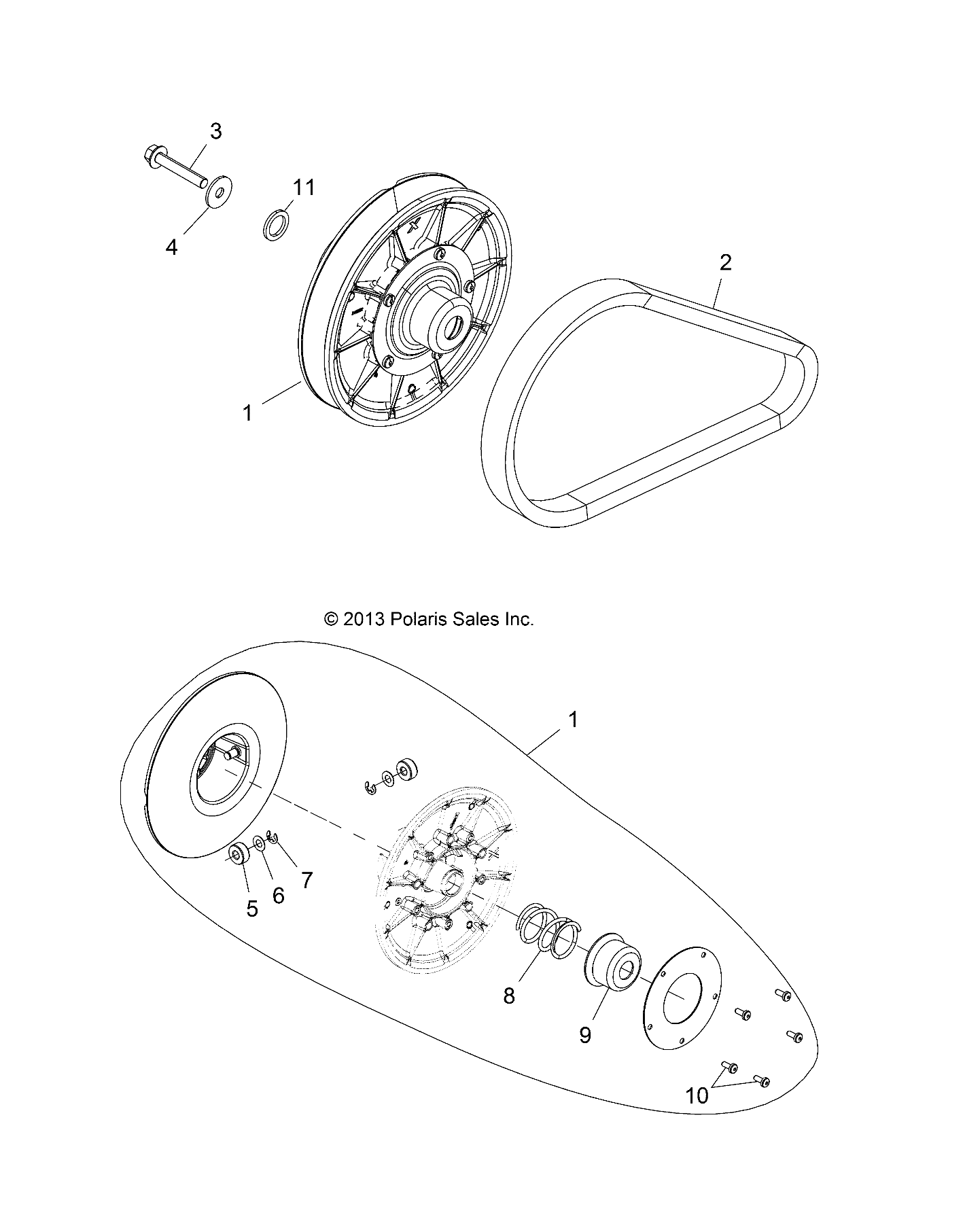 Foto diagrama Polaris que contem a peça 1323118