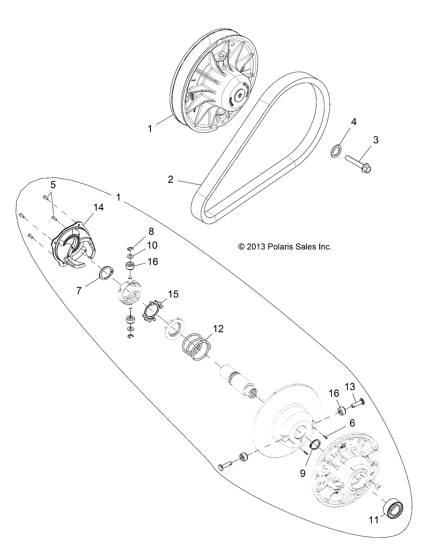 Part Number : 1323094 DRIVEN CLUTCH ASSEMBLY