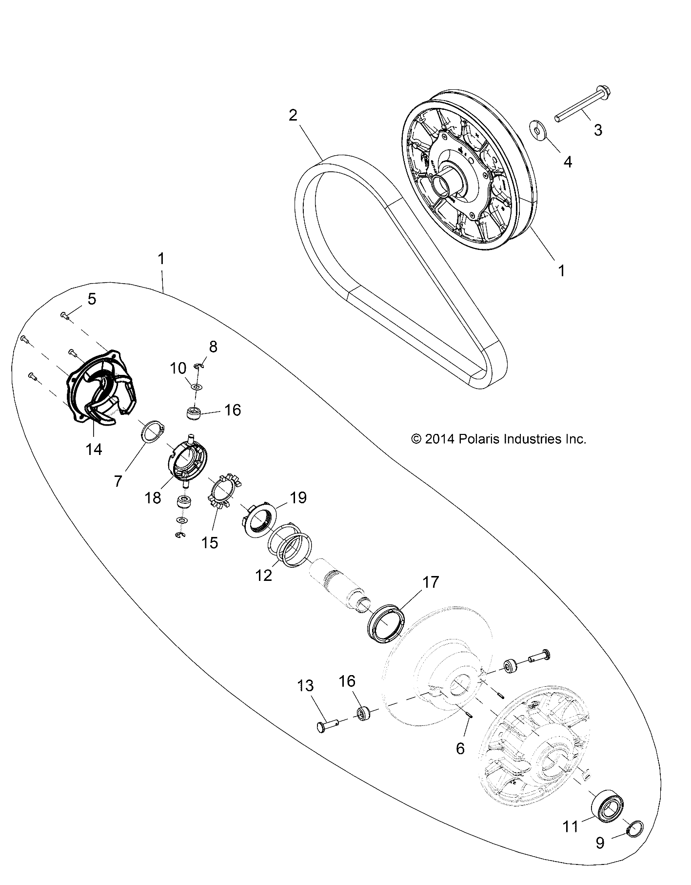 Part Number : 1323239 DRIVEN CLUTCH ASSEMBLY