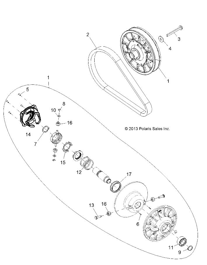 Foto diagrama Polaris que contem a peça 3235552