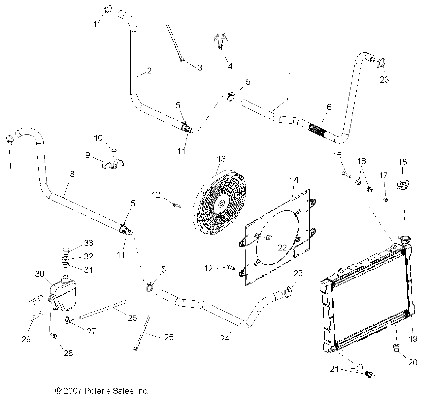 Foto diagrama Polaris que contem a peça 7052092