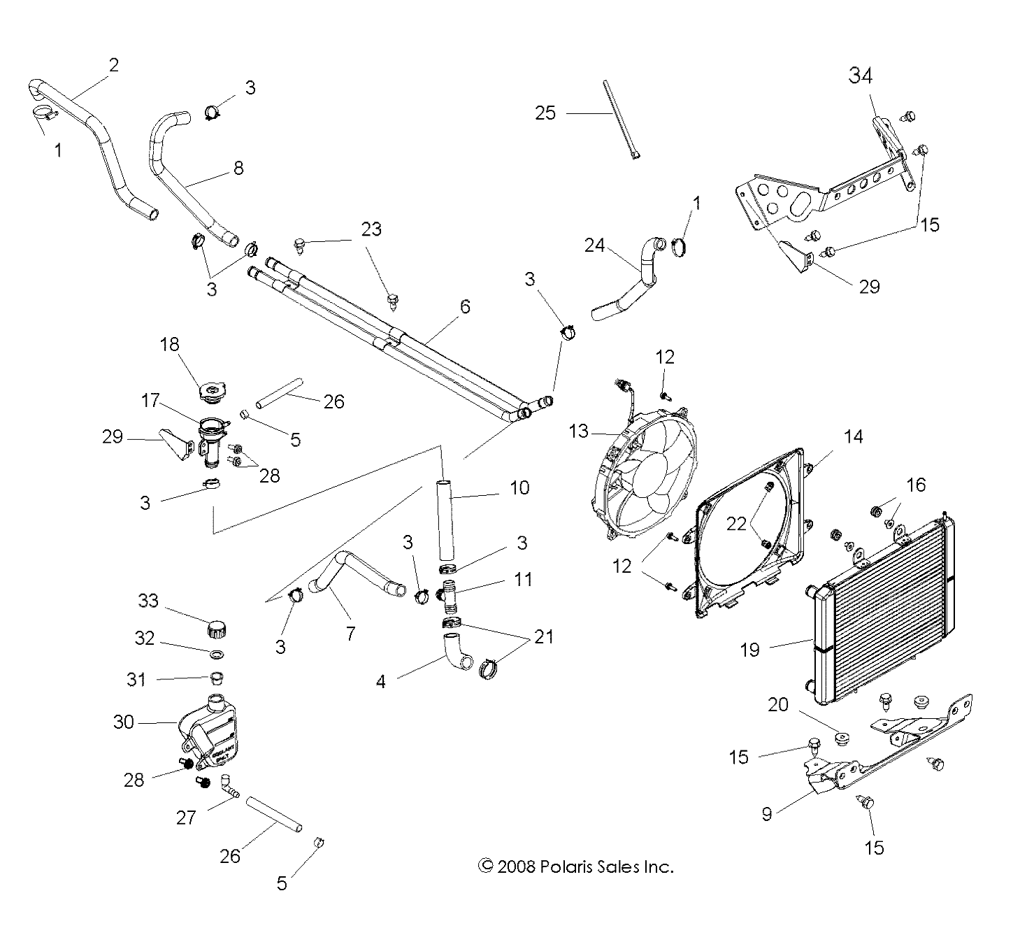 Foto diagrama Polaris que contem a peça 1240544