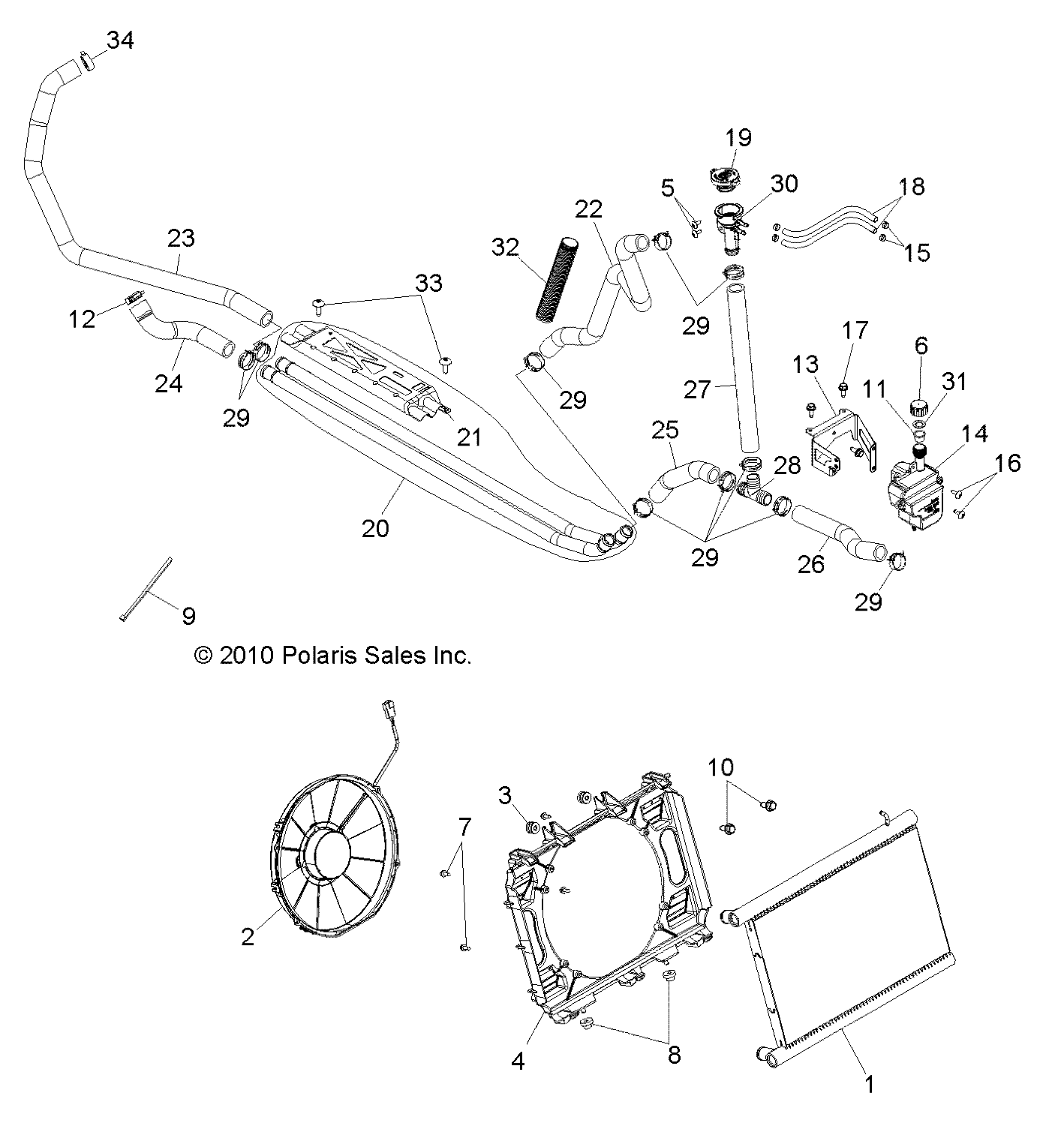 Part Number : 1240552 RADIATOR ASSEMBLY  RZR XP