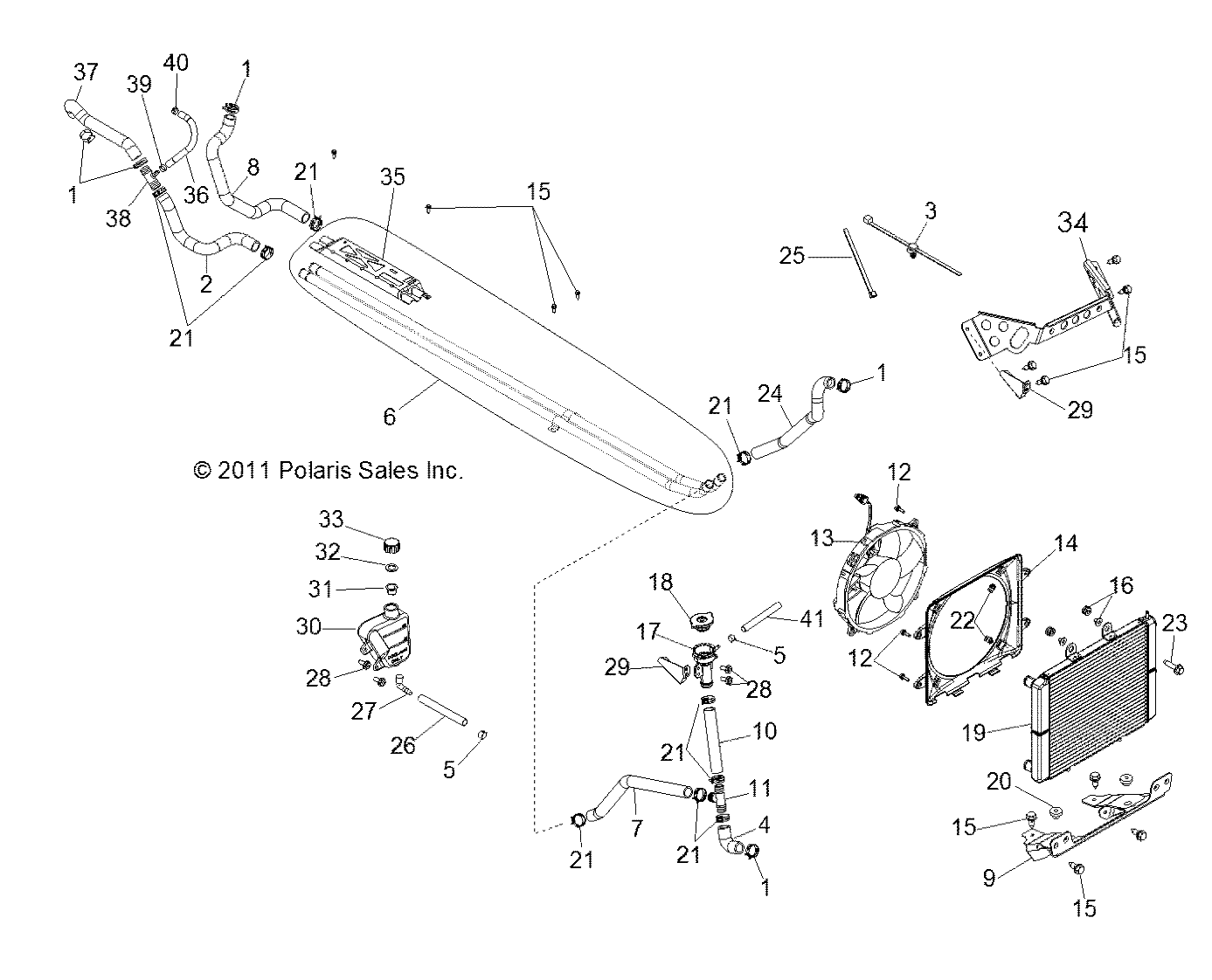 Foto diagrama Polaris que contem a peça 5411975