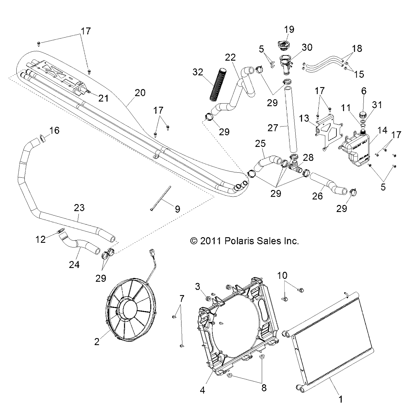 Foto diagrama Polaris que contem a peça 8450120-66
