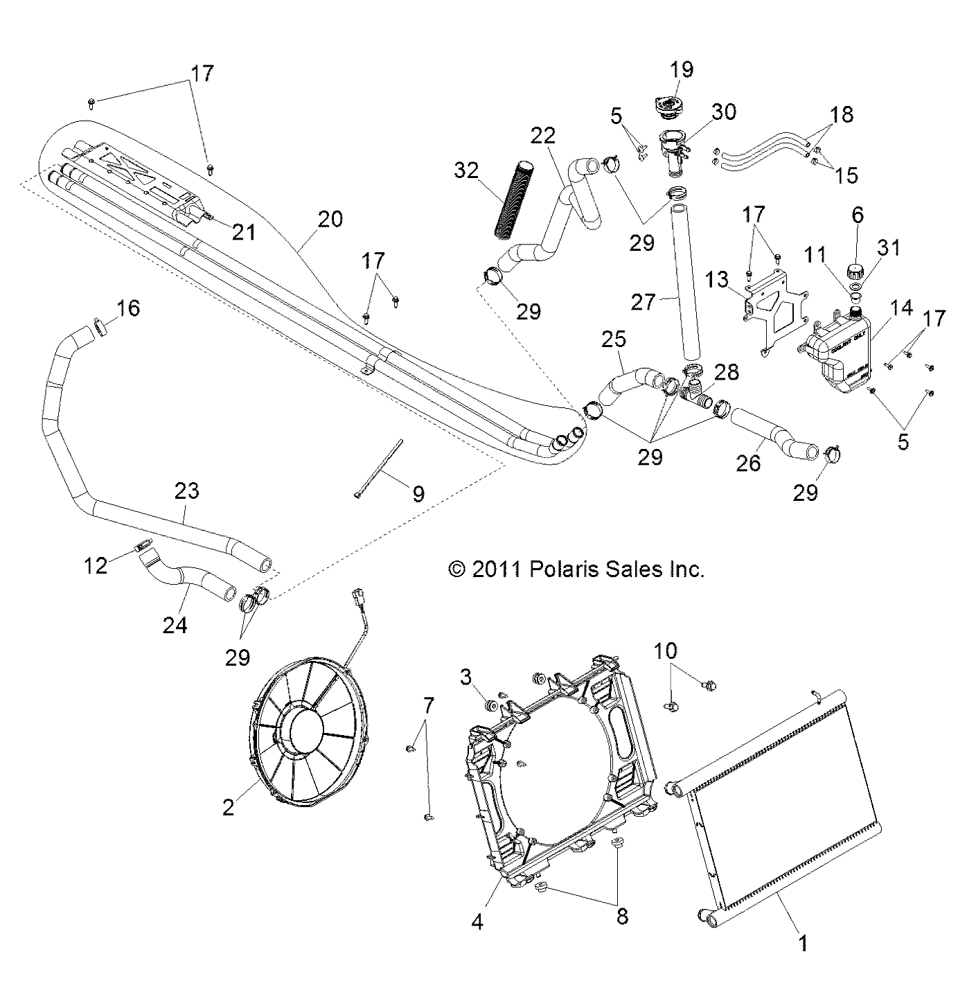 Foto diagrama Polaris que contem a peça 5438591