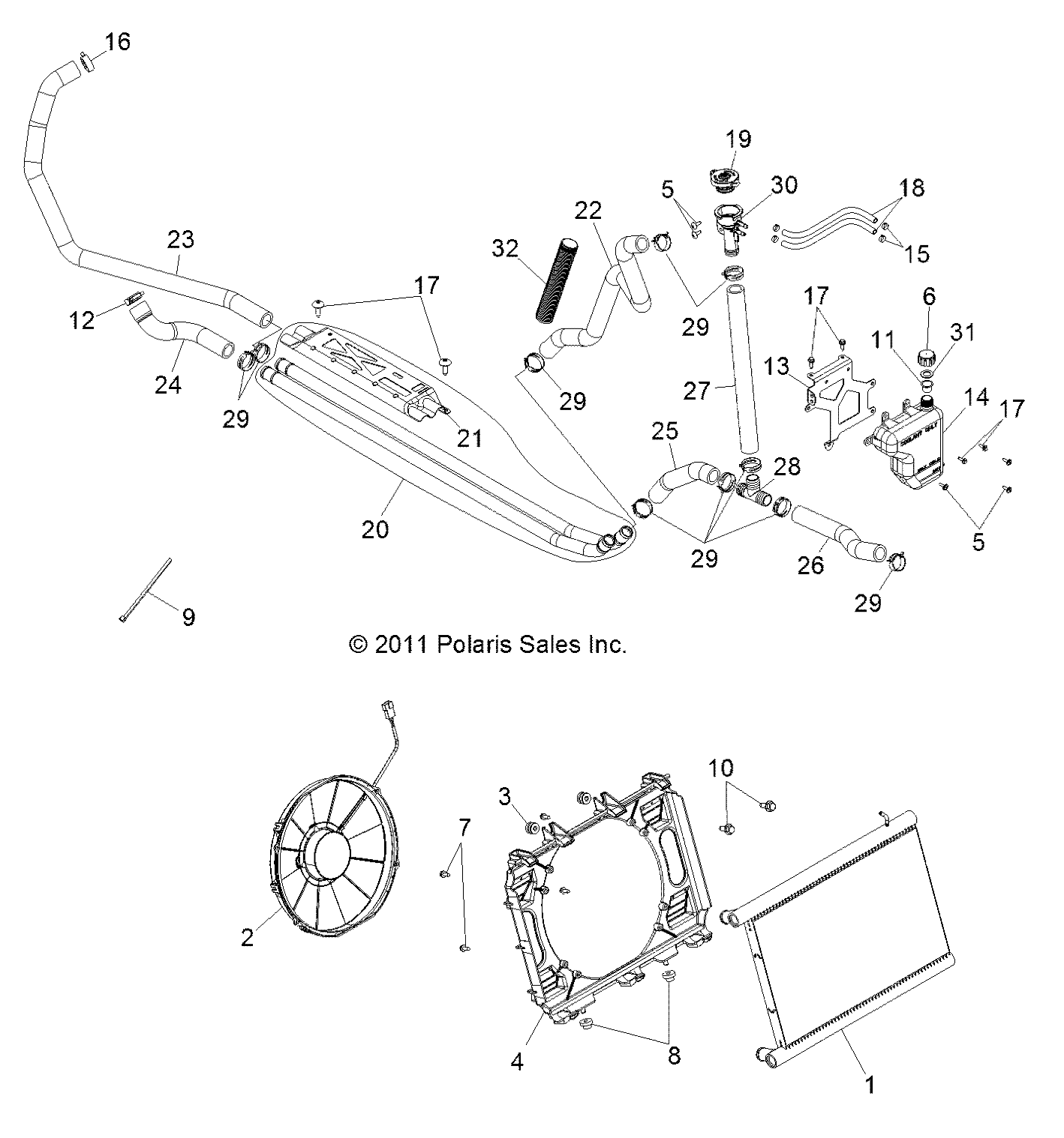 Part Number : 5414235 HOSE-LWR RAD FILL