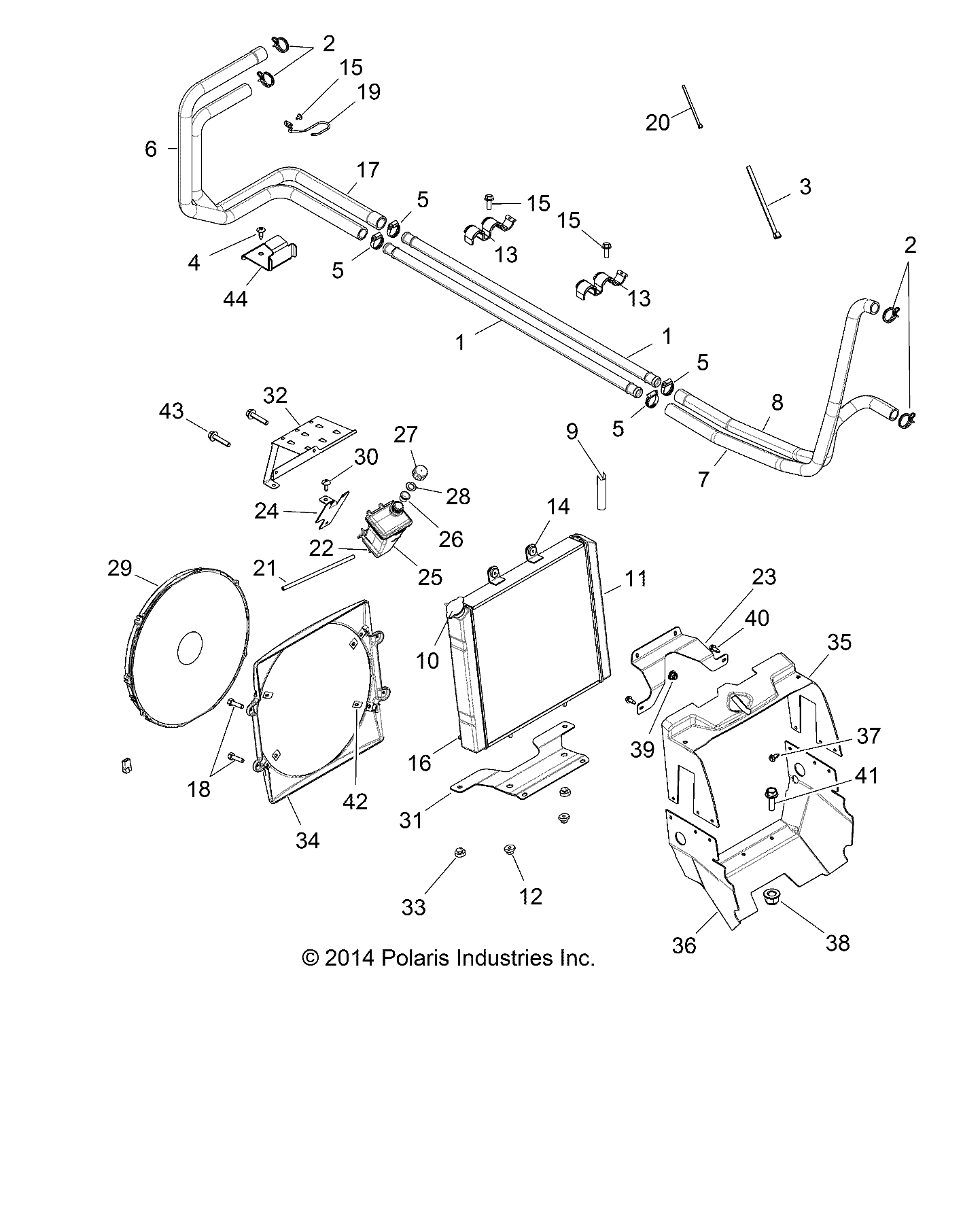 Part Number : 5450395-070 SHROUD-RAD INTAKE UPPER BLK