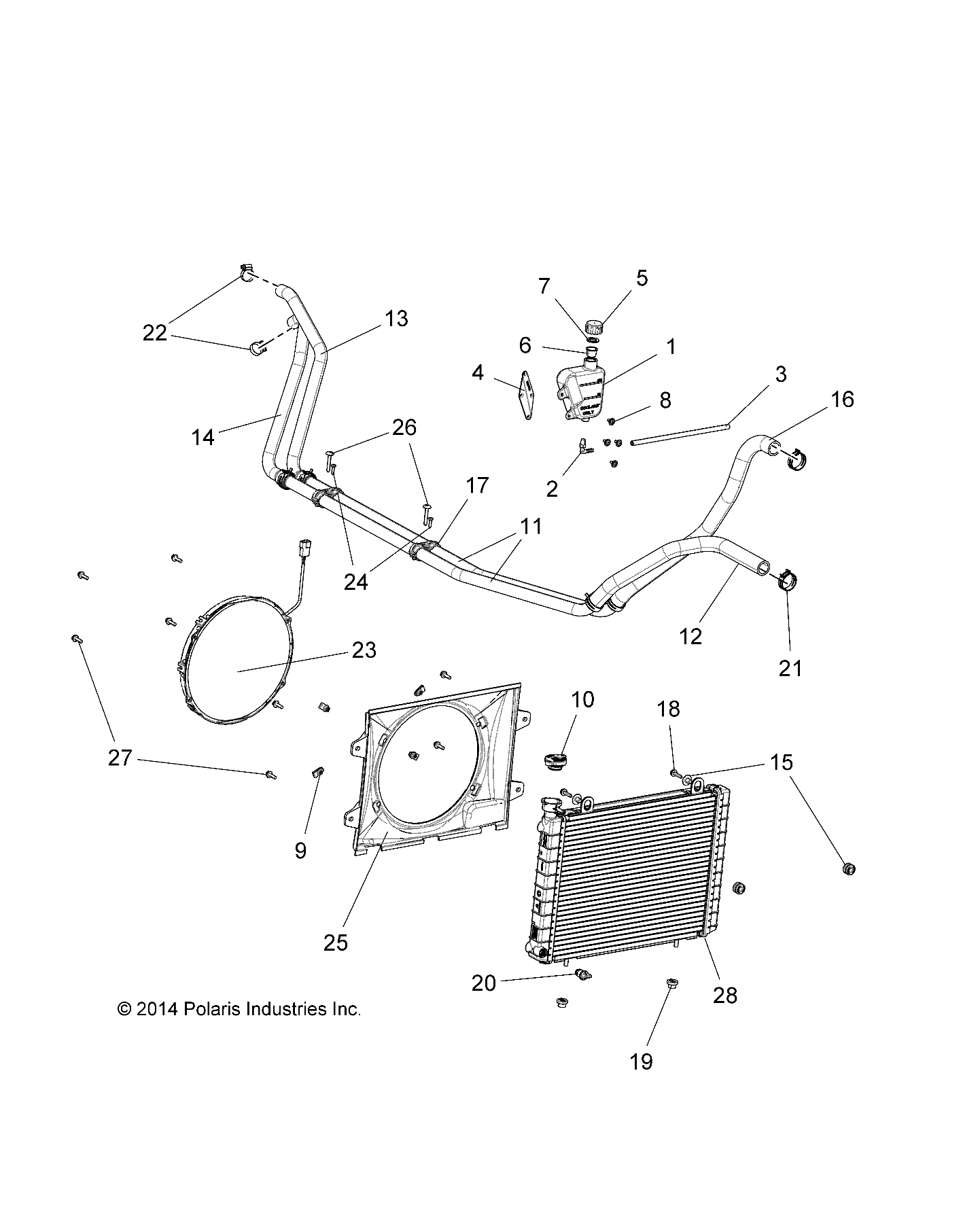 Foto diagrama Polaris que contem a peça 7081415