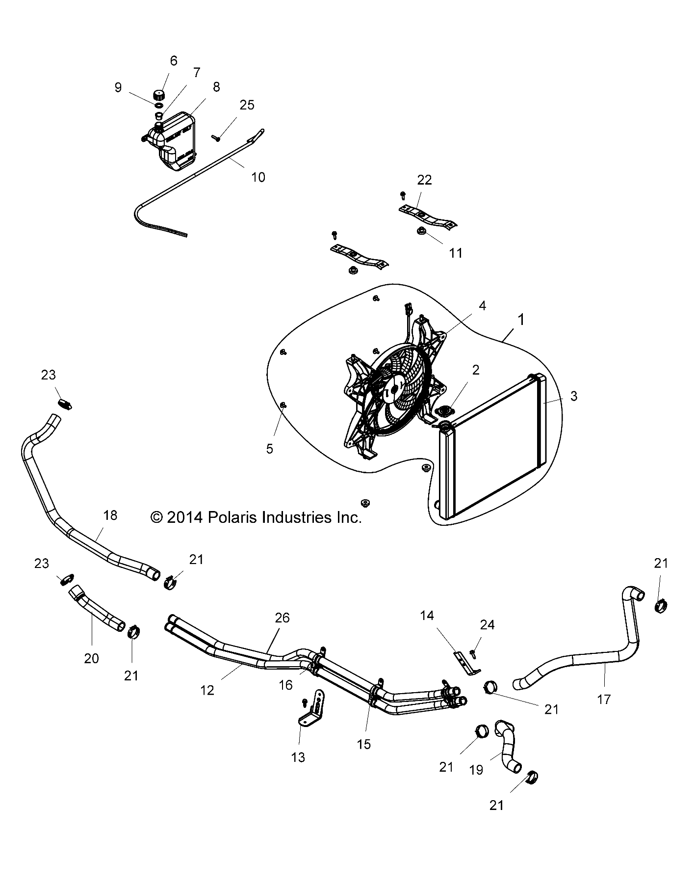 Foto diagrama Polaris que contem a peça 5138154