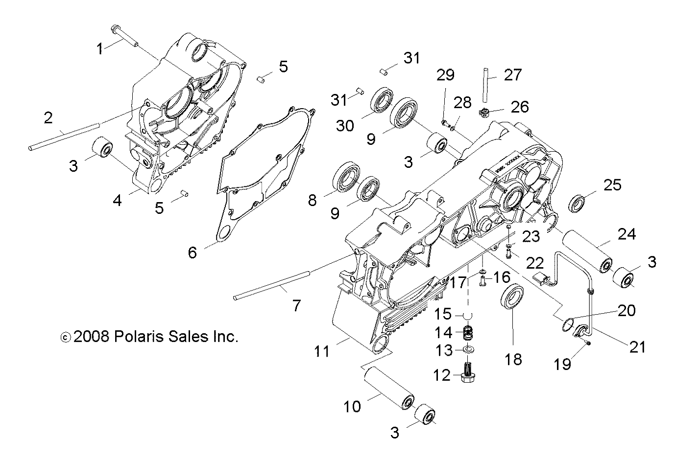 Foto diagrama Polaris que contem a peça 8450040