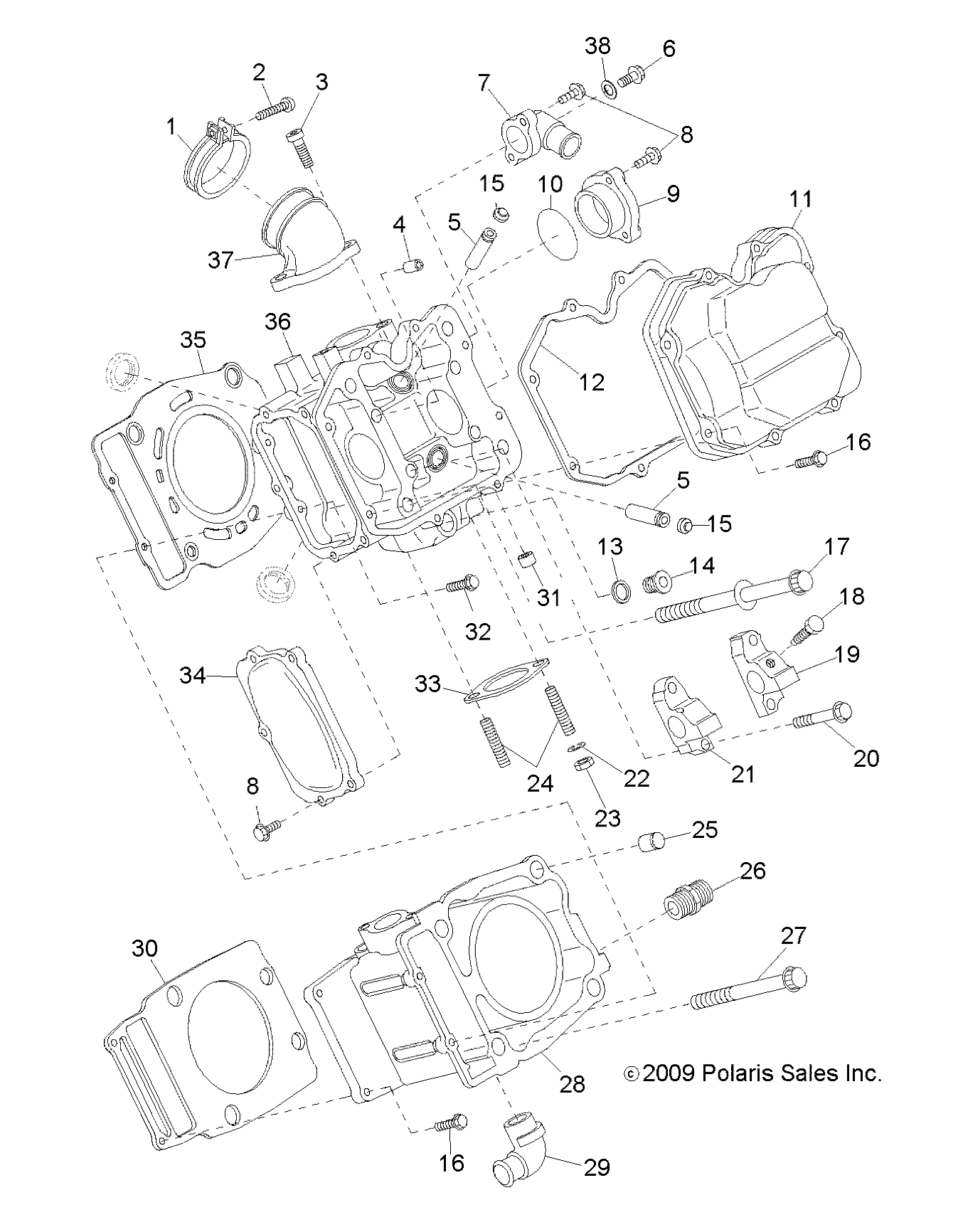 Foto diagrama Polaris que contem a peça 3088208