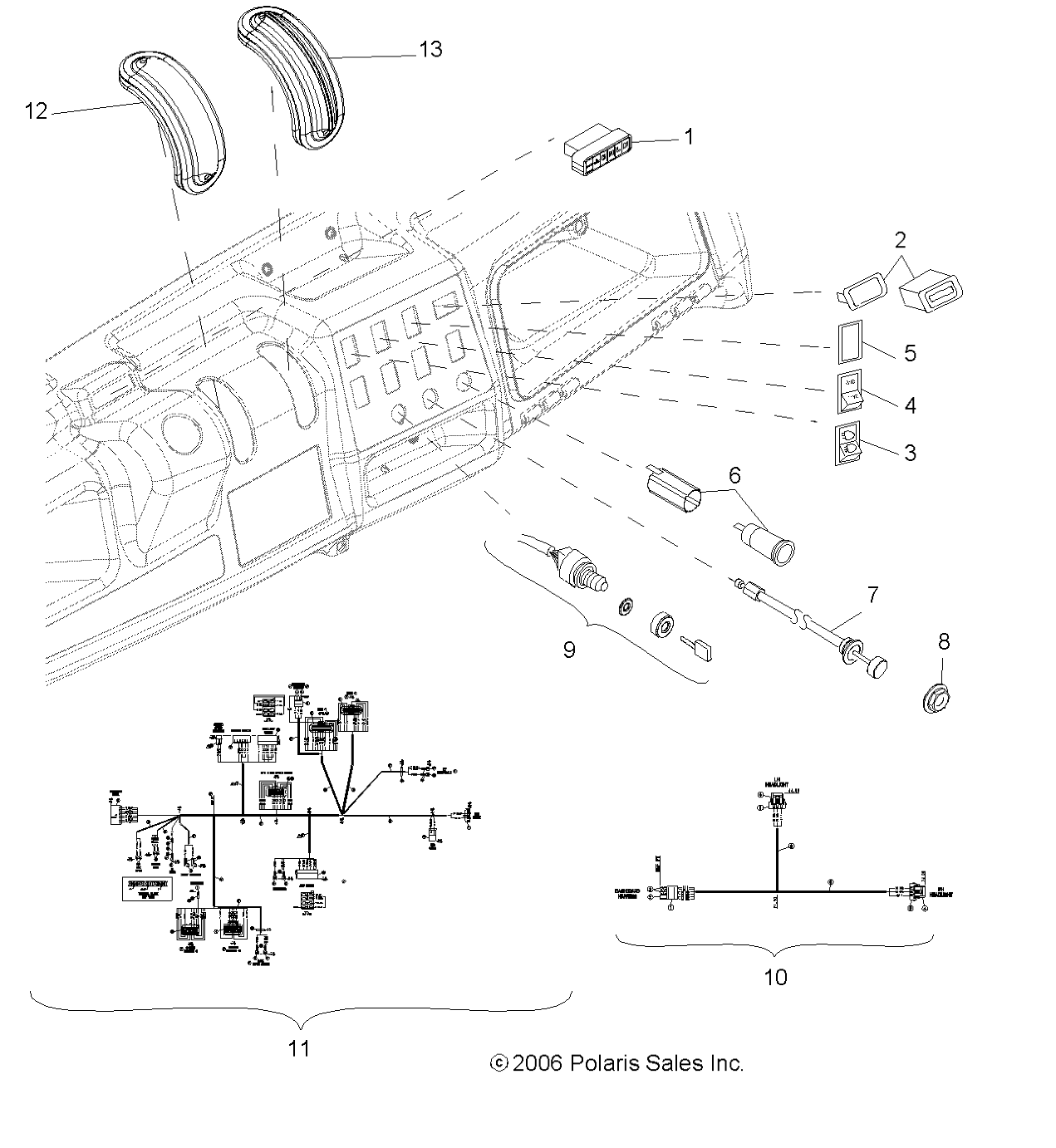 Foto diagrama Polaris que contem a peça 4010525