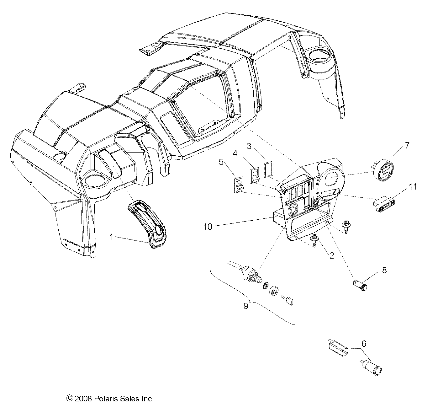 Part Number : 2411151 HOUR METER WITH GAS ASSEMBLY