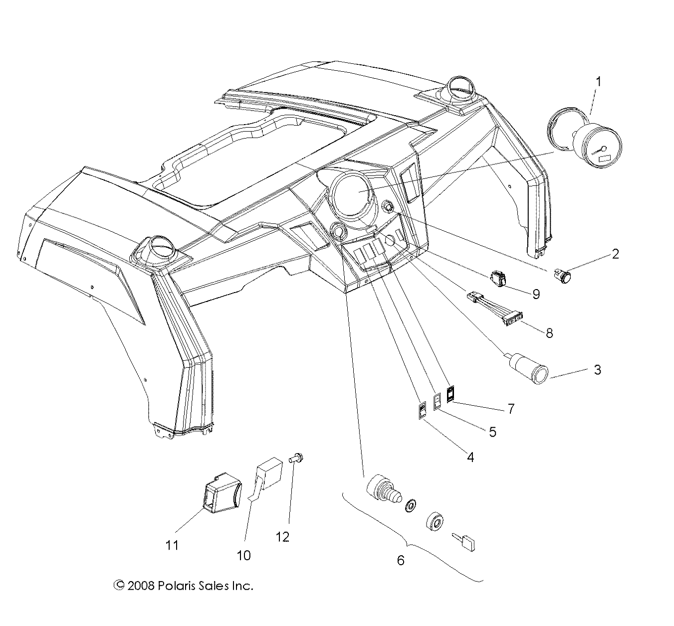 Foto diagrama Polaris que contem a peça 4012461