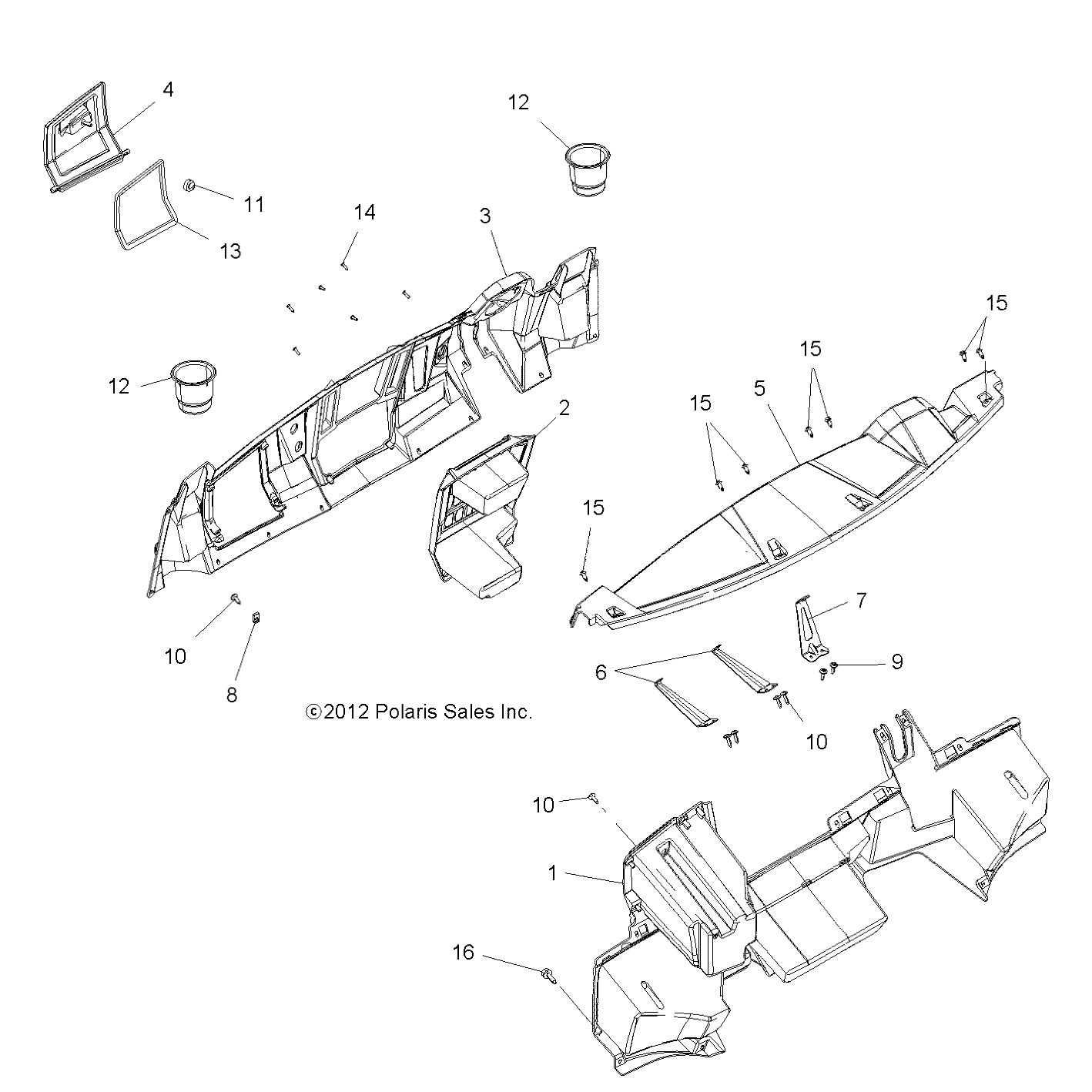 Part Number : 5439756-632 PANEL DASH  LOWER  MT TITANIUM