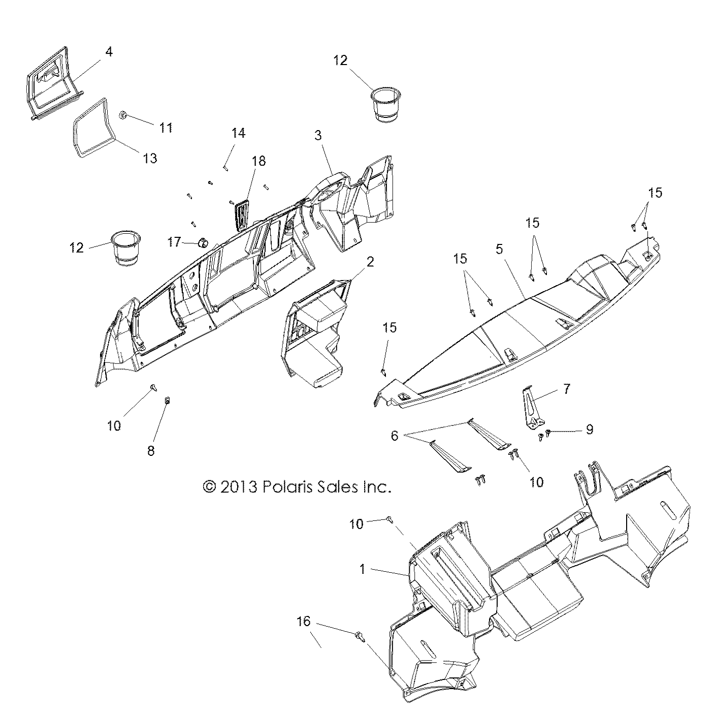 Part Number : 5439756-666 PANEL DASH  LOWER  BLACK PEARL