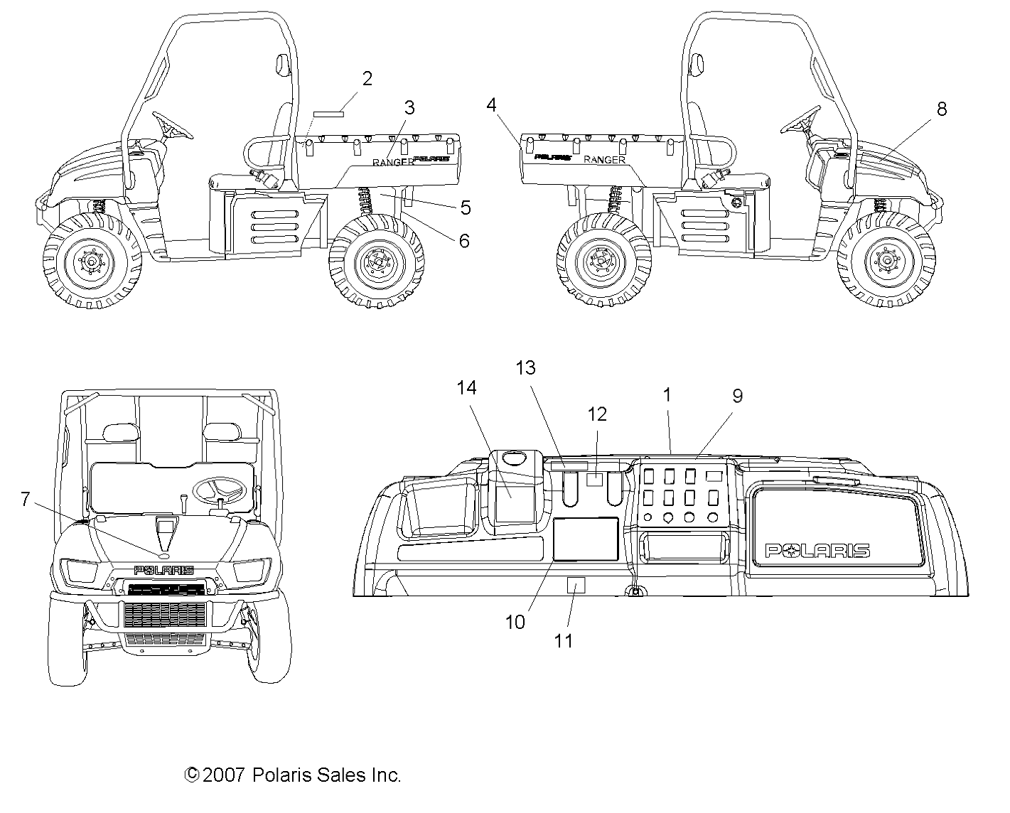 Foto diagrama Polaris que contem a peça 7172887