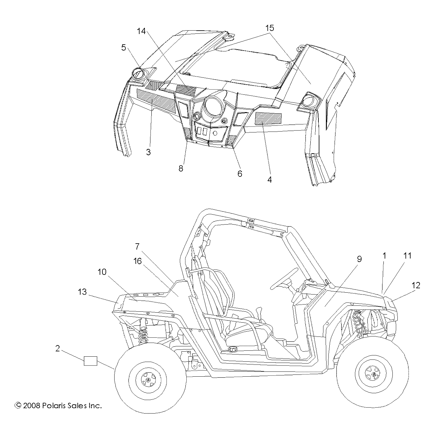 Part Number : 7176033 DECAL-RZR (MATTE) LH