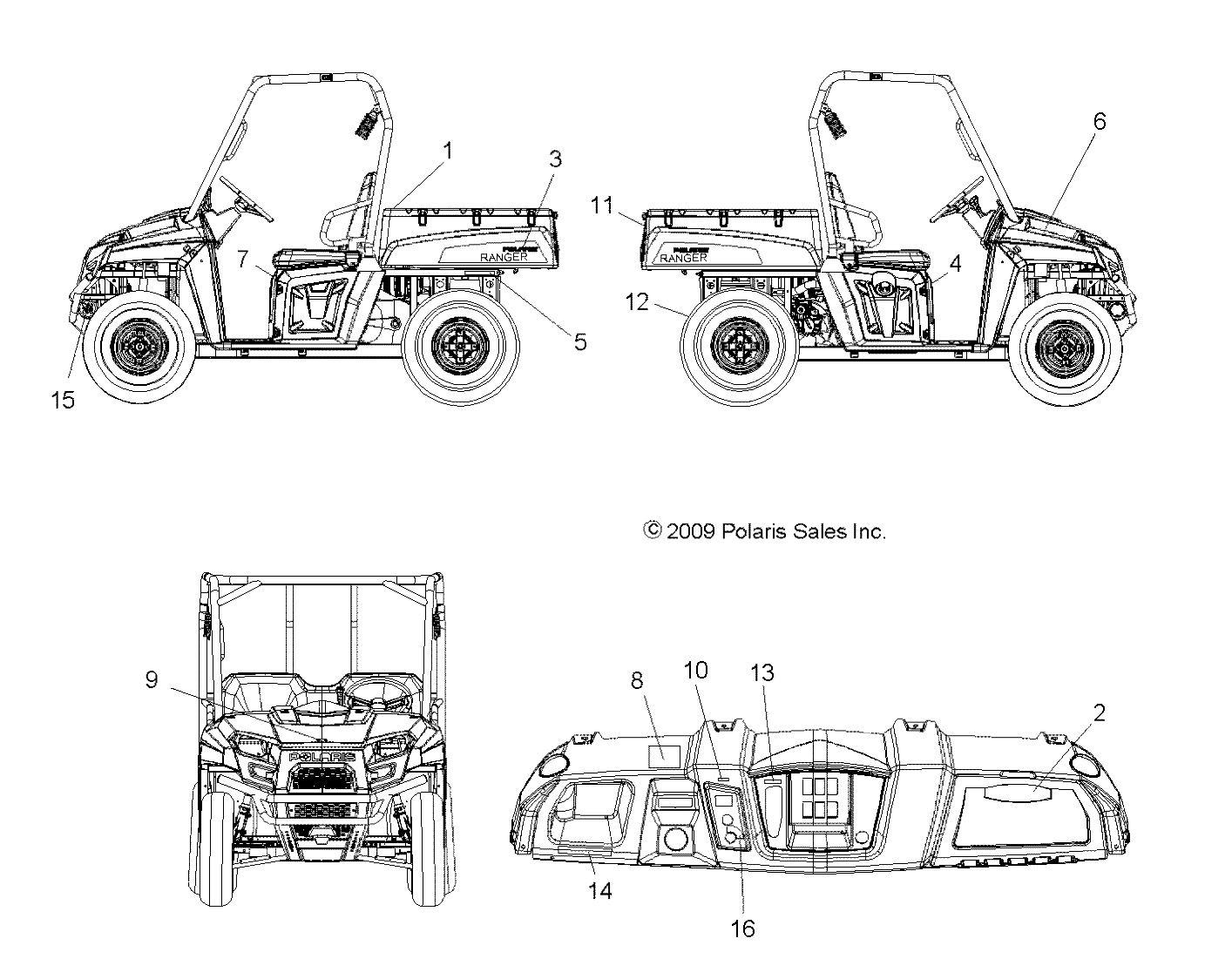 Foto diagrama Polaris que contem a peça 7173778