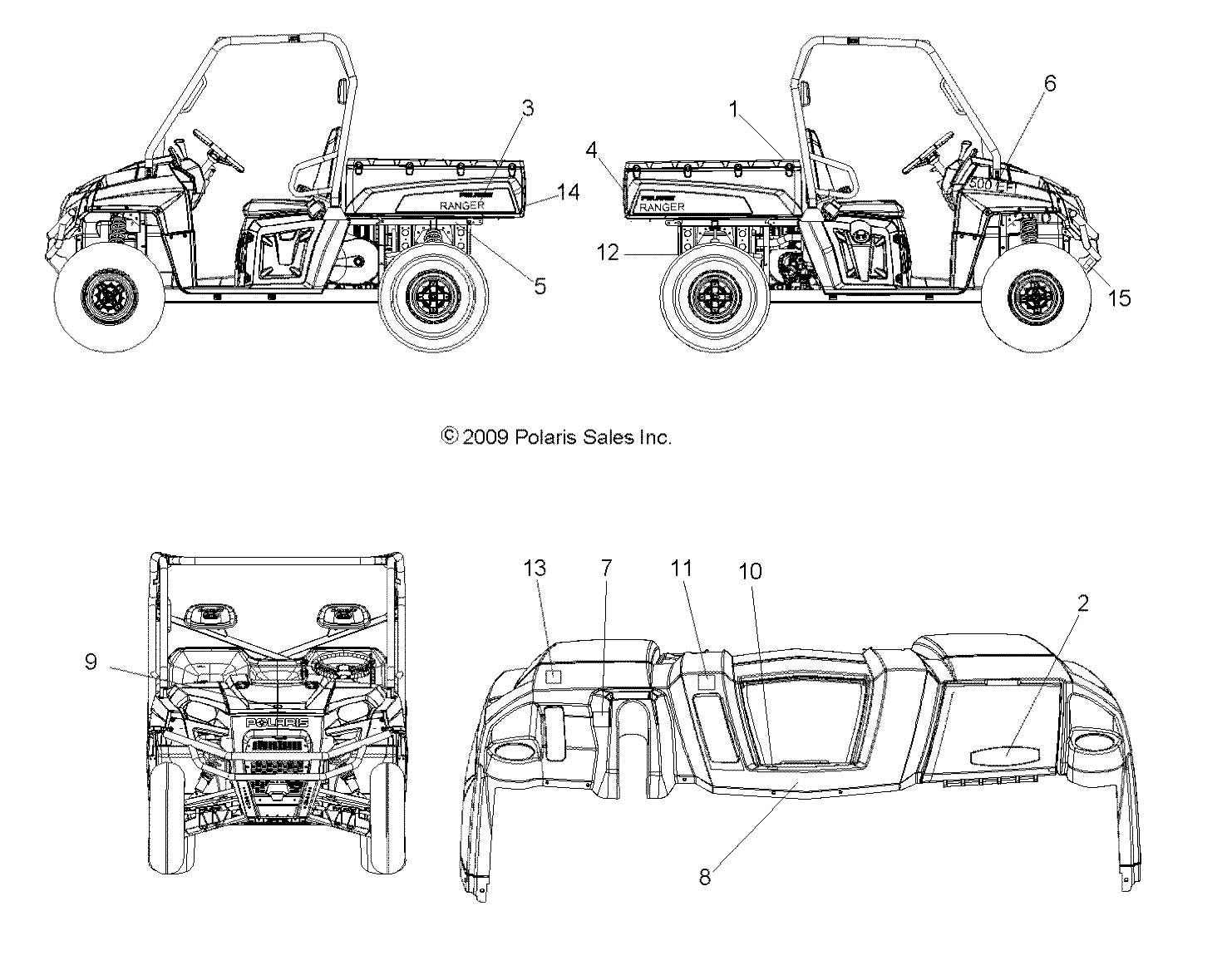 Foto diagrama Polaris que contem a peça 7173402