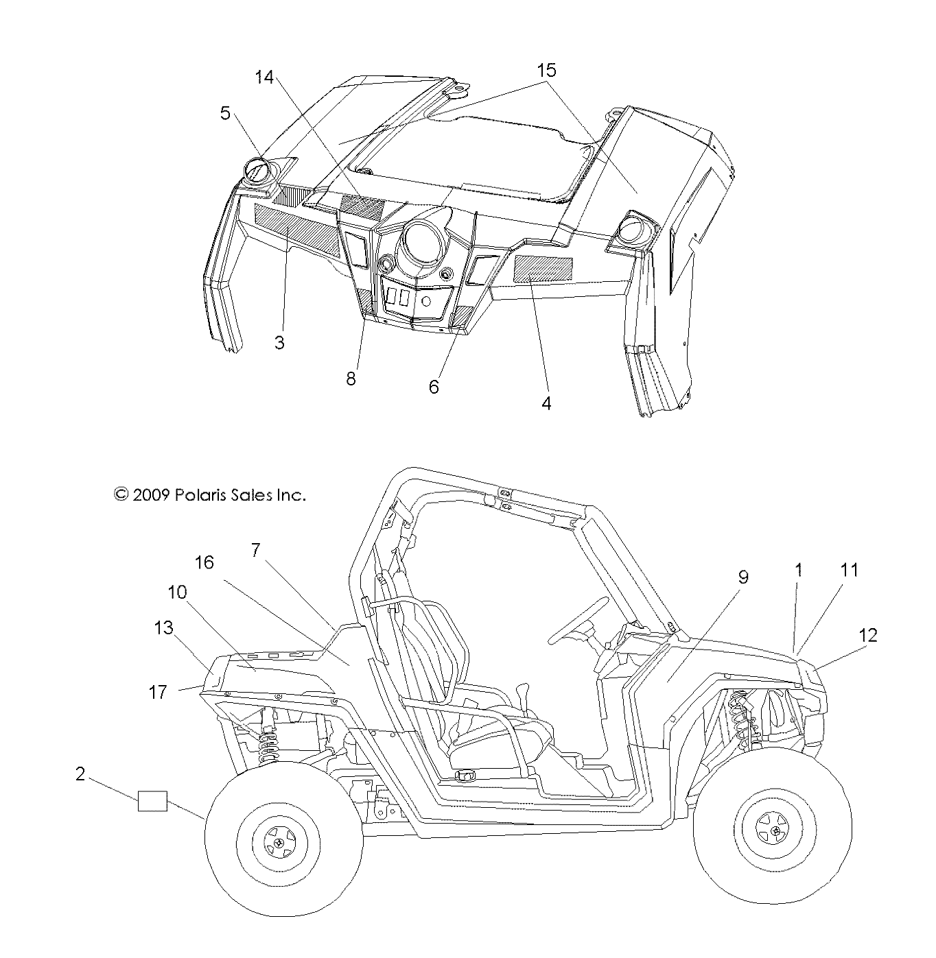 Foto diagrama Polaris que contem a peça 7174981