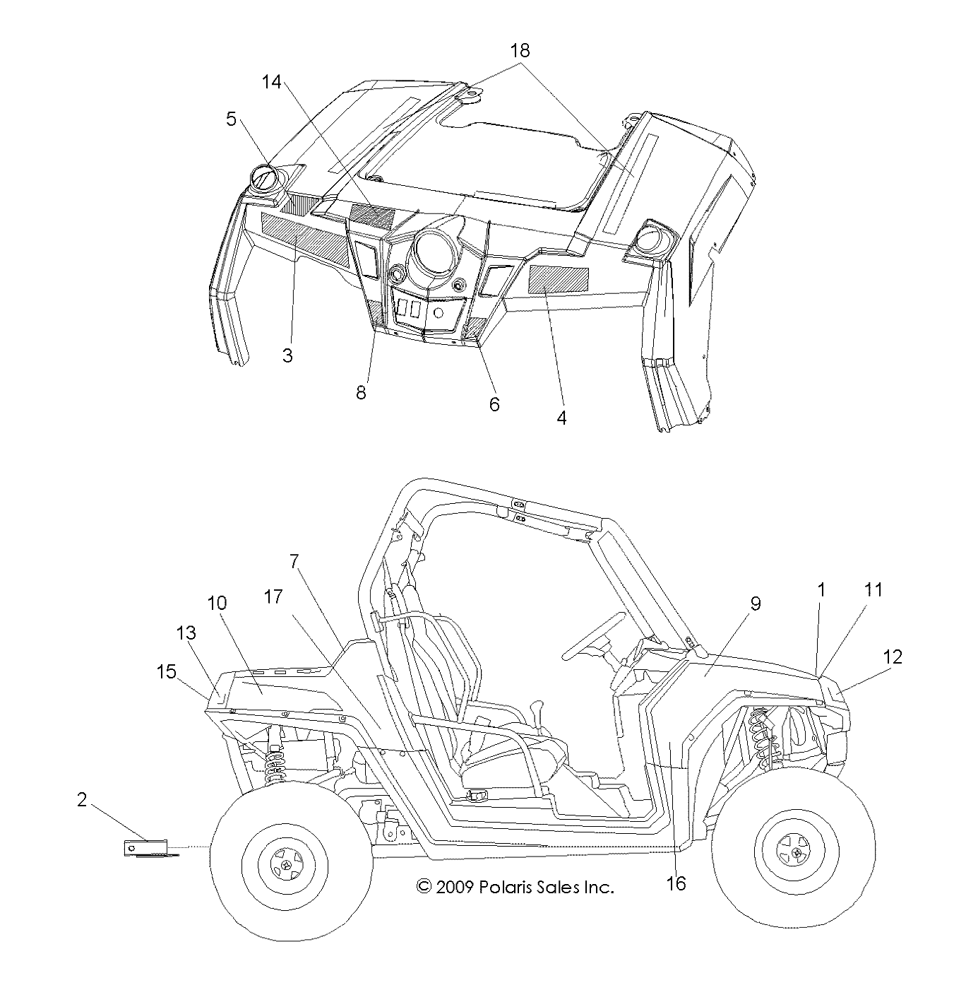 Foto diagrama Polaris que contem a peça 7176233