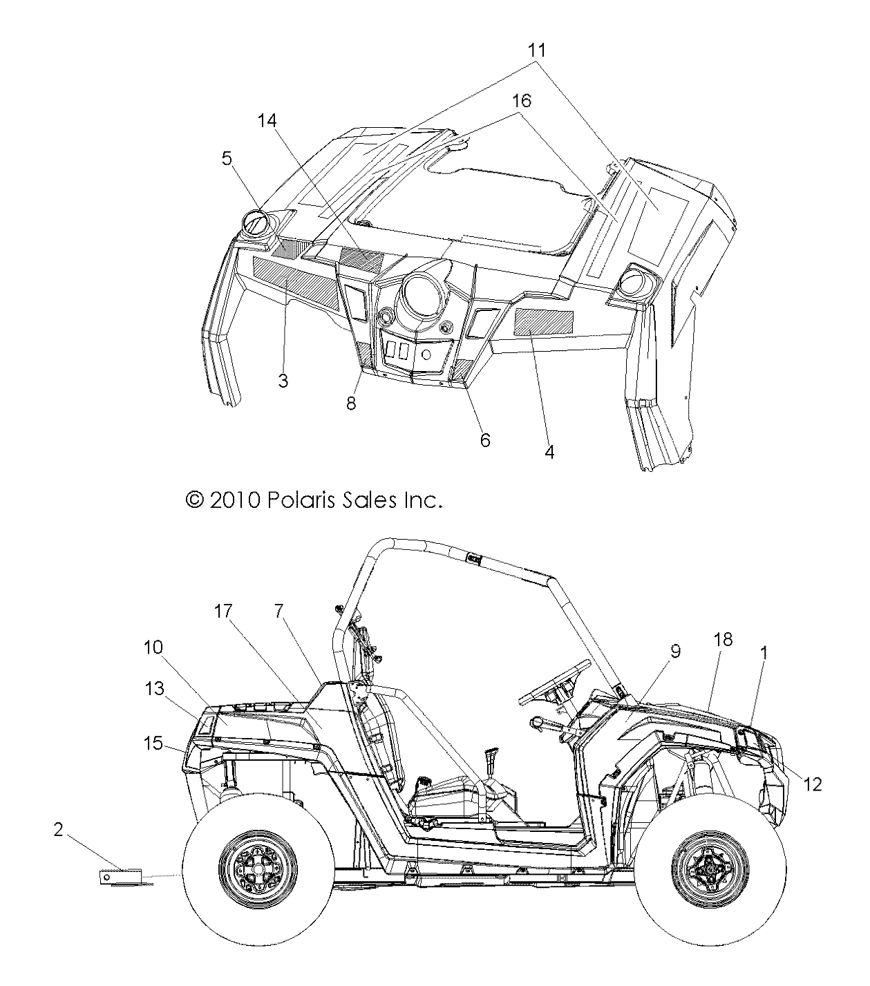 Foto diagrama Polaris que contem a peça 7175103