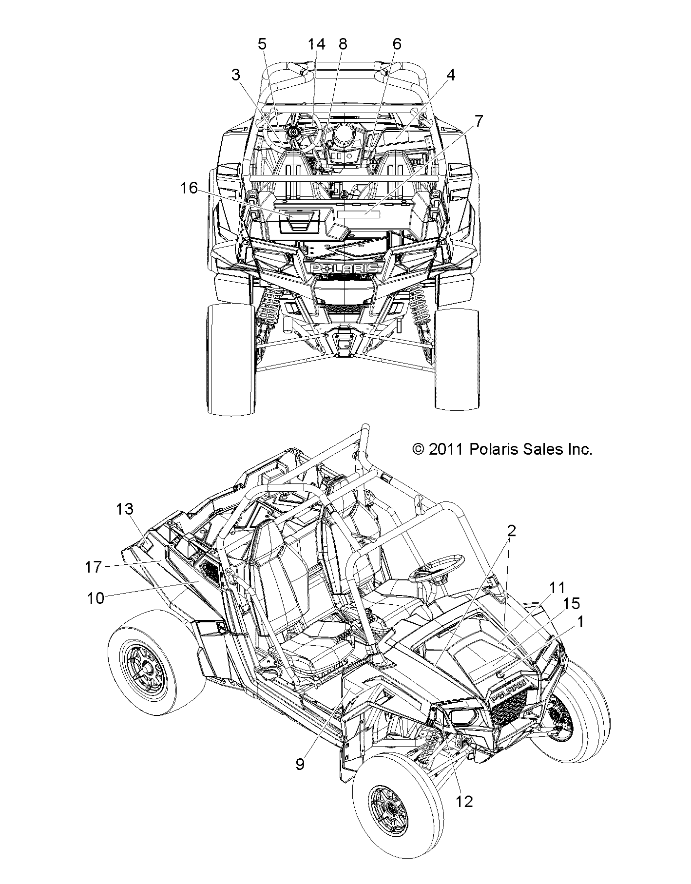 Foto diagrama Polaris que contem a peça 7177502