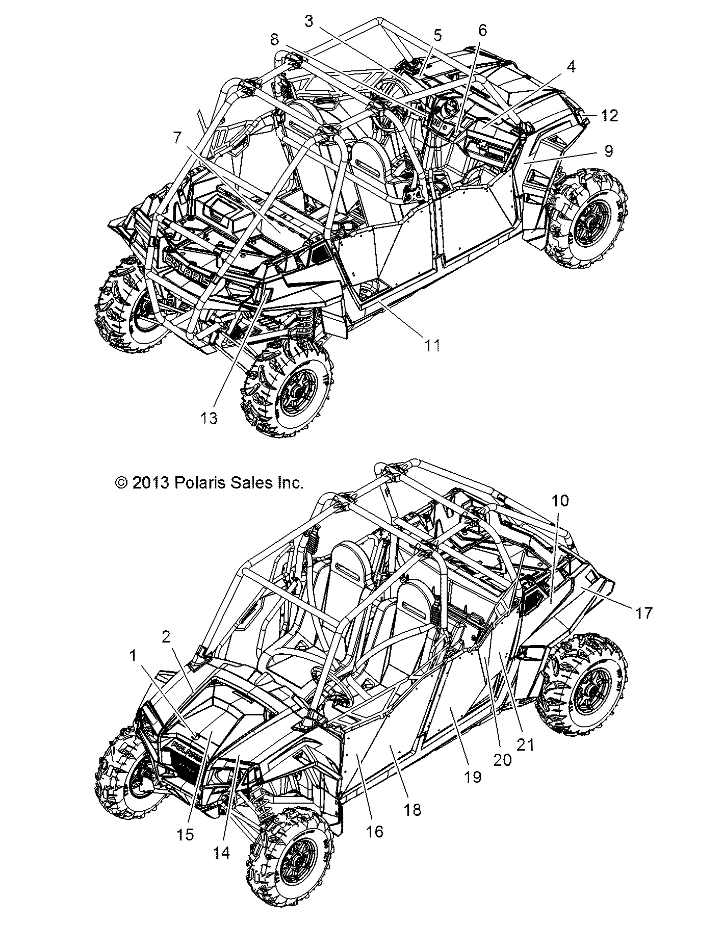 Foto diagrama Polaris que contem a peça 7175102