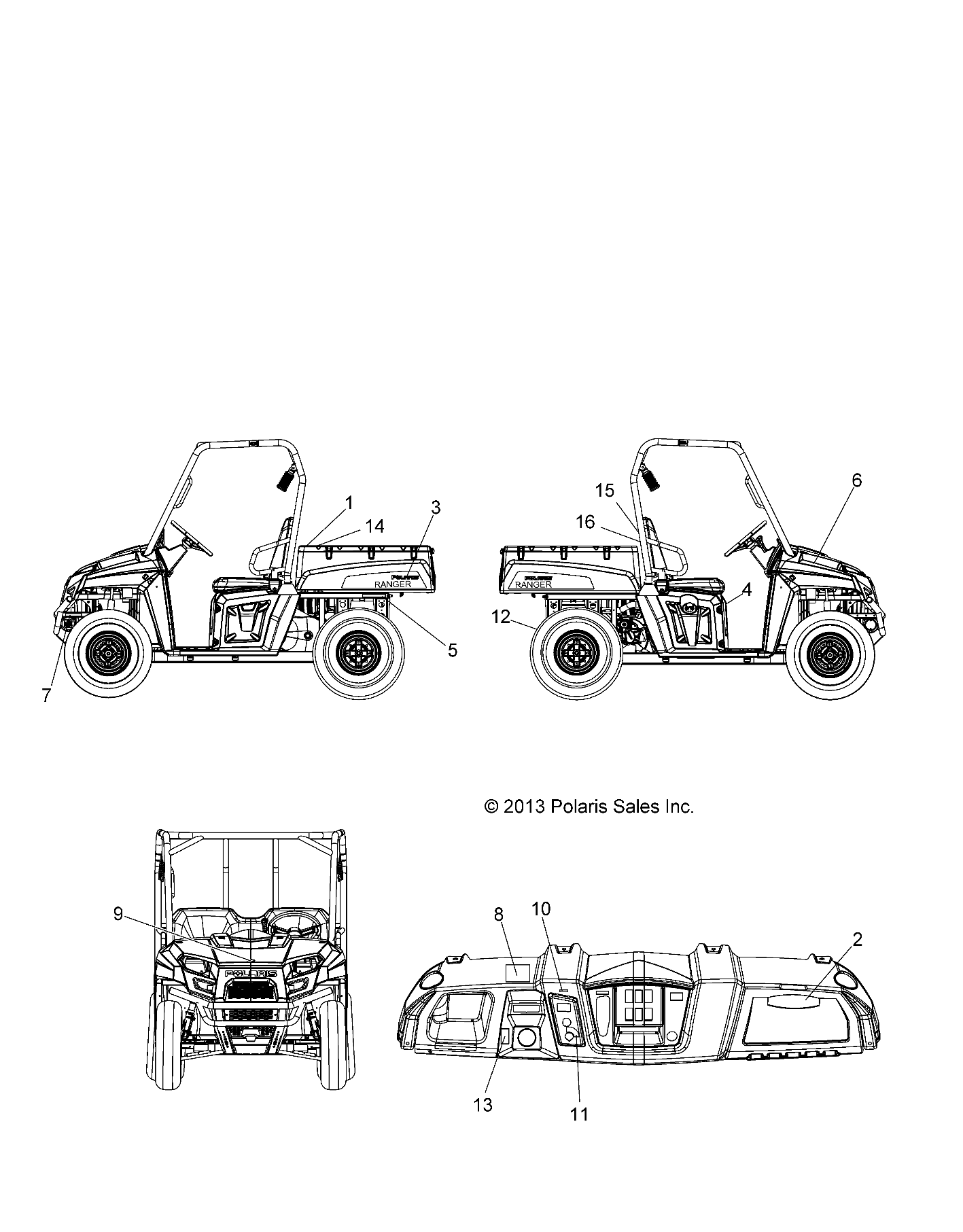 Foto diagrama Polaris que contem a peça 7175521