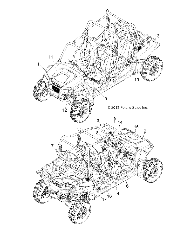 Foto diagrama Polaris que contem a peça 7177117