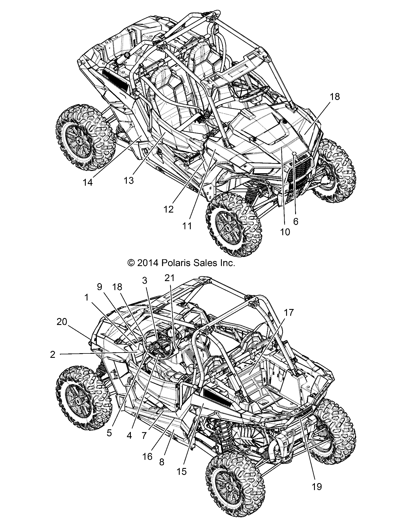 Foto diagrama Polaris que contem a peça 7179840