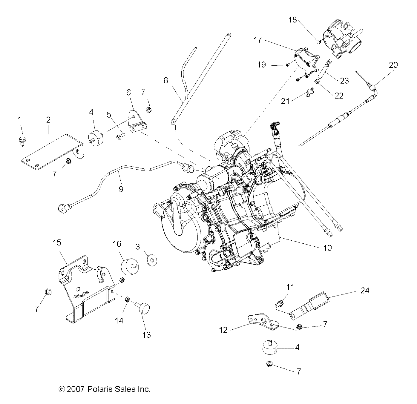 Part Number : 7081465 THROTTLE CABLE