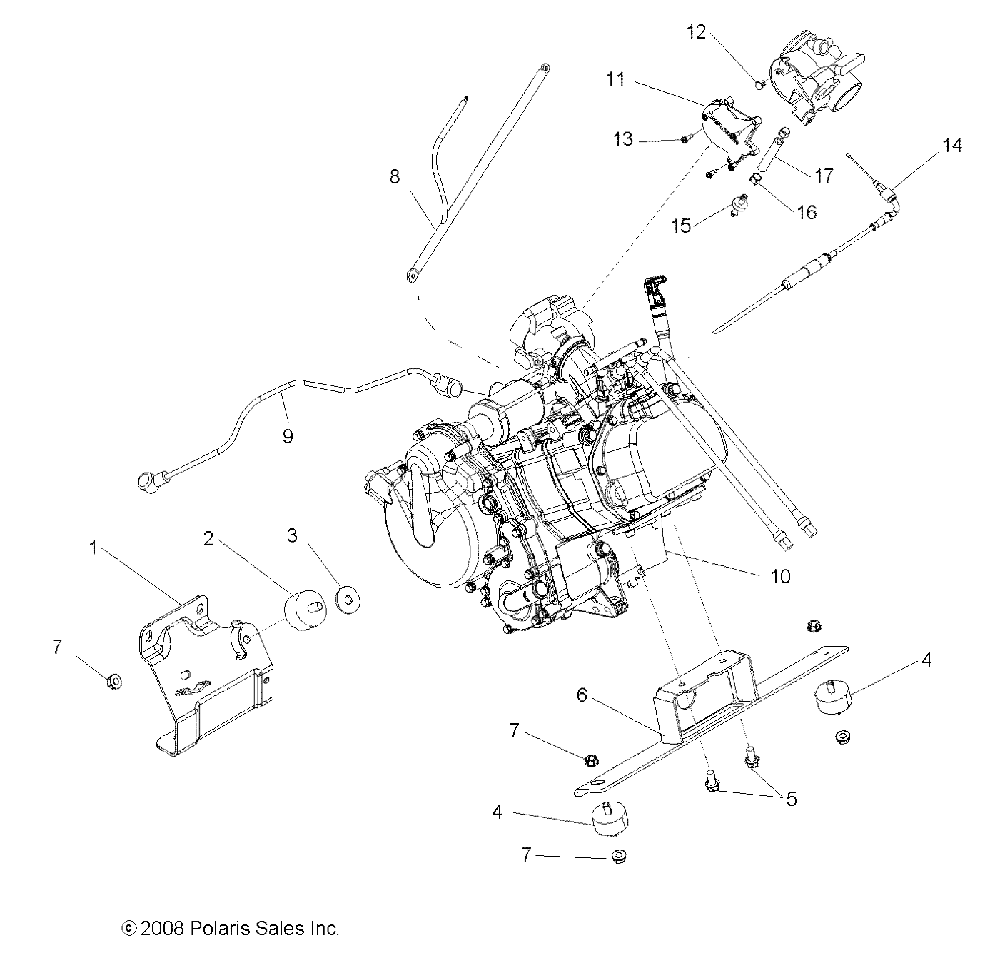 Part Number : 7081557 THROTTLE CABLE