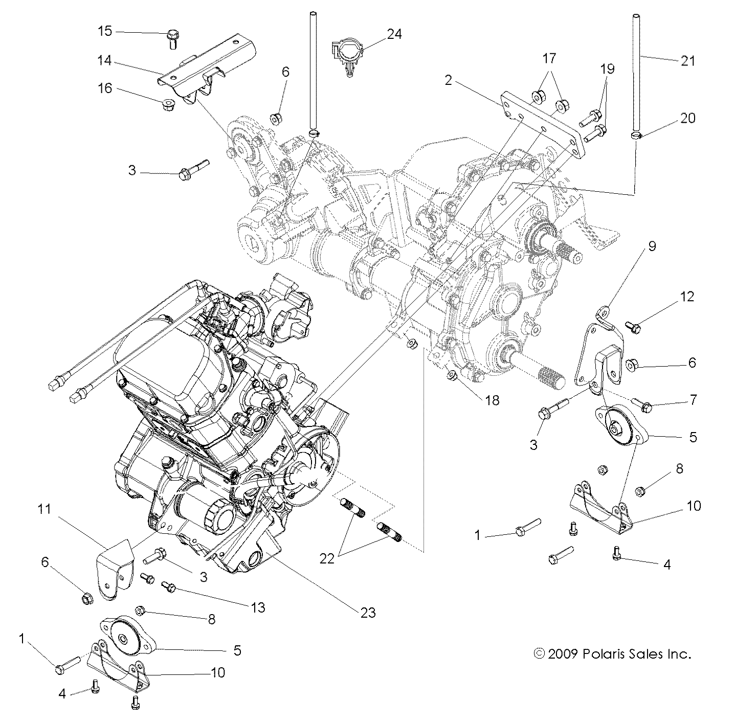 Foto diagrama Polaris que contem a peça 2203305