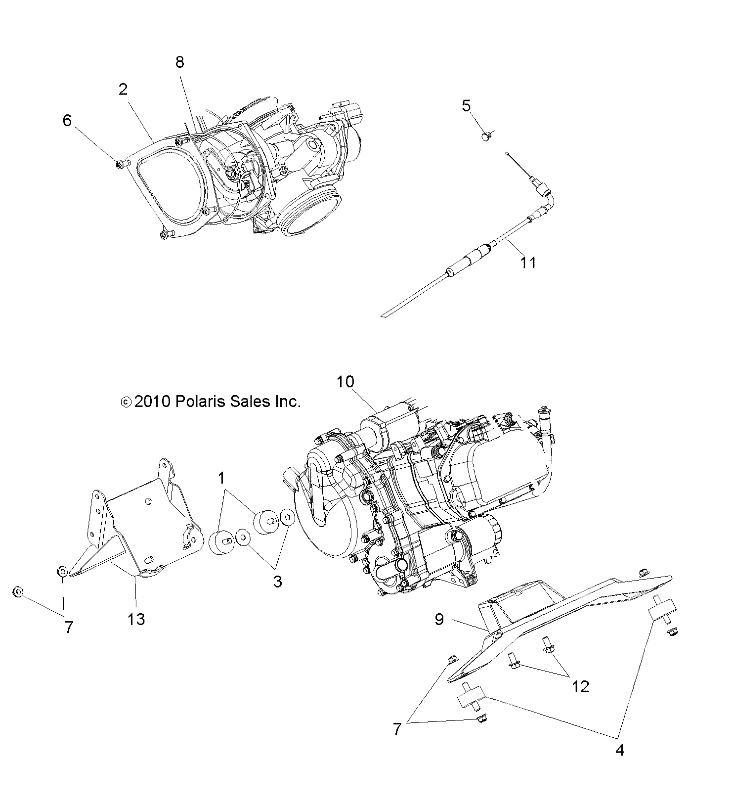 Part Number : 7081670 THROTTLE CABLE