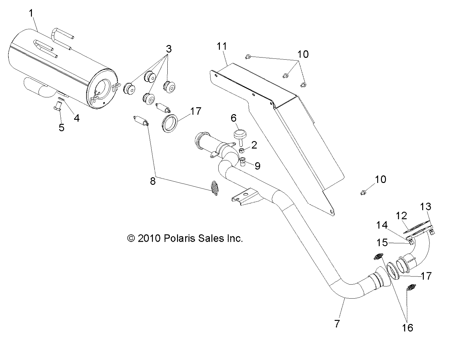 Foto diagrama Polaris que contem a peça 3021522