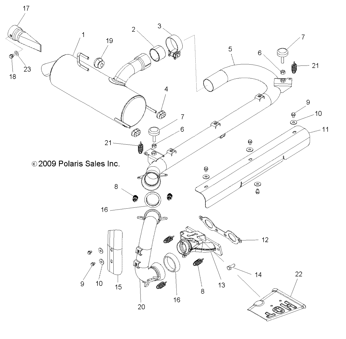 Foto diagrama Polaris que contem a peça 1261672-489