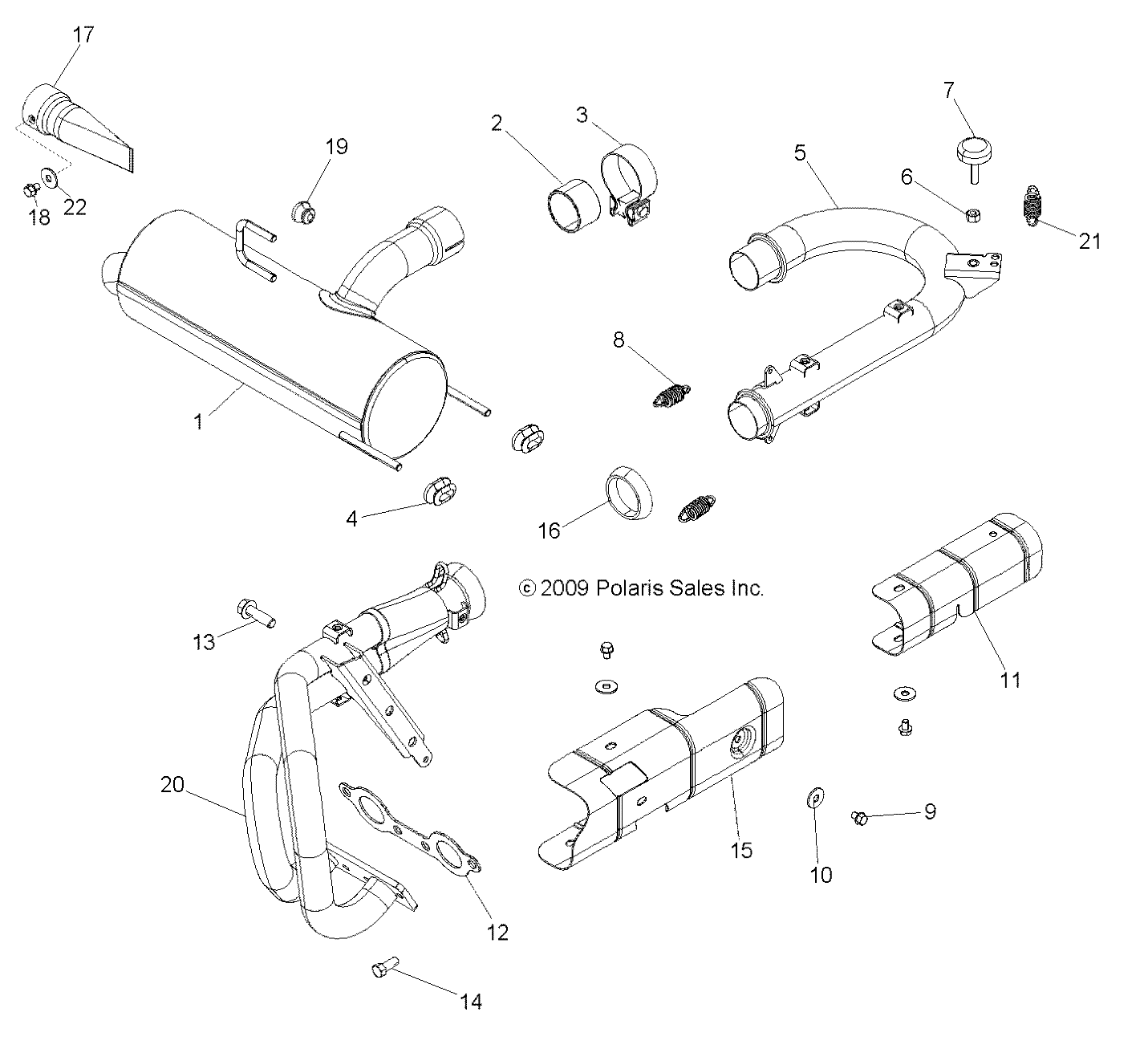 Foto diagrama Polaris que contem a peça 5252612