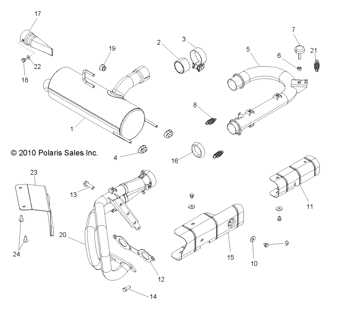 Foto diagrama Polaris que contem a peça 1262011-489