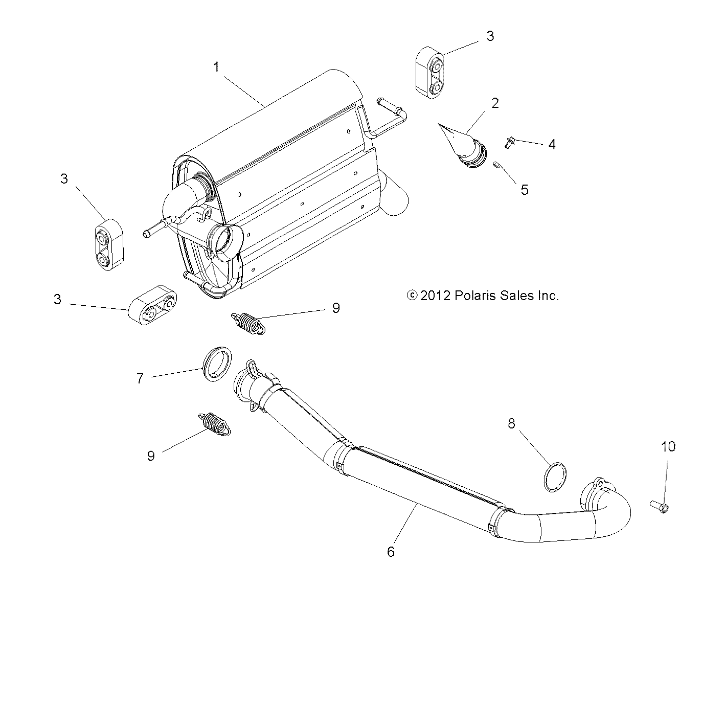 Part Number : 1262353 SILENCER ASSEMBLY